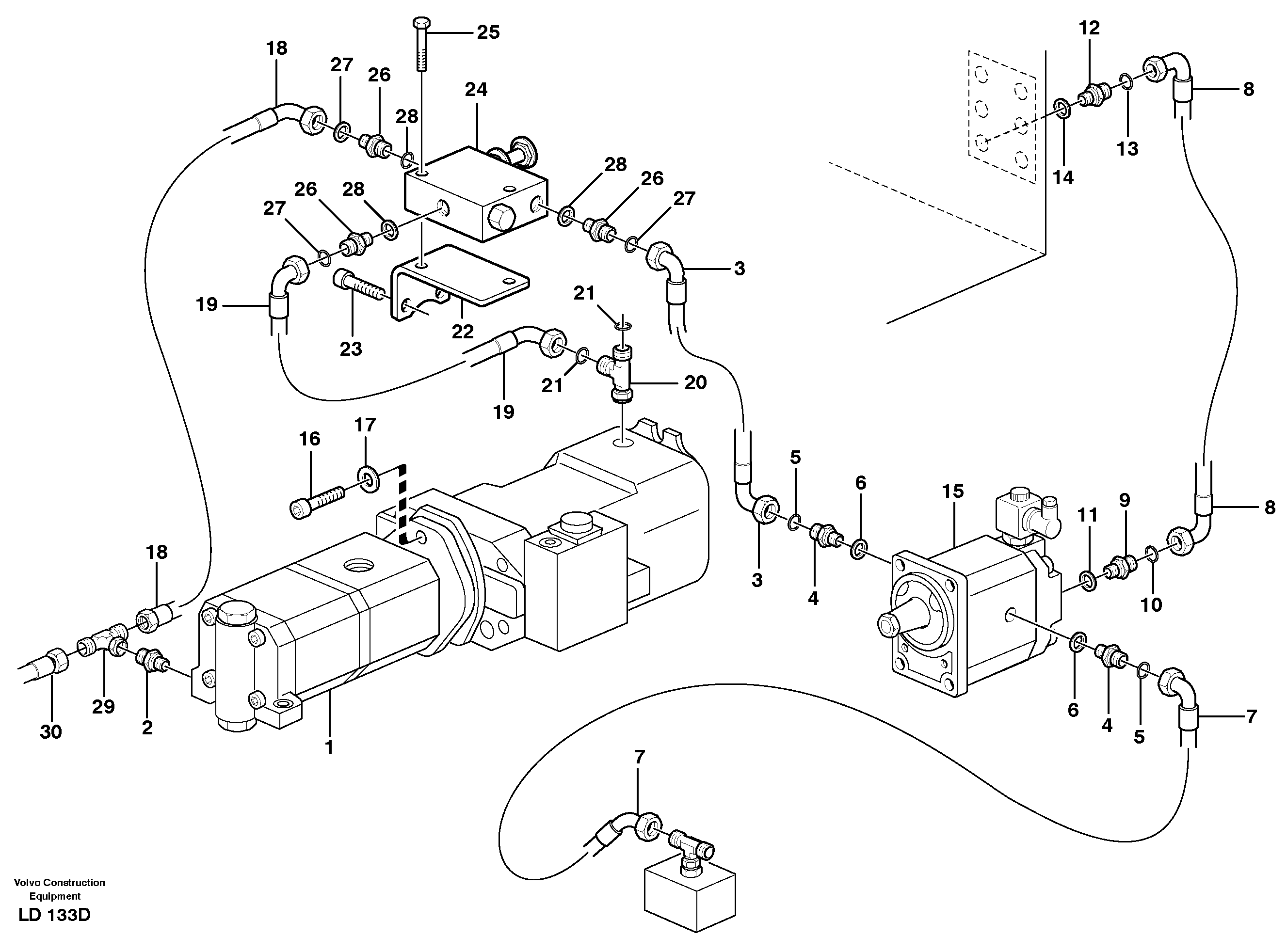 Схема запчастей Volvo EW160 - 105901 Hydraulic system, cooler EW160 SER NO 1001-1912
