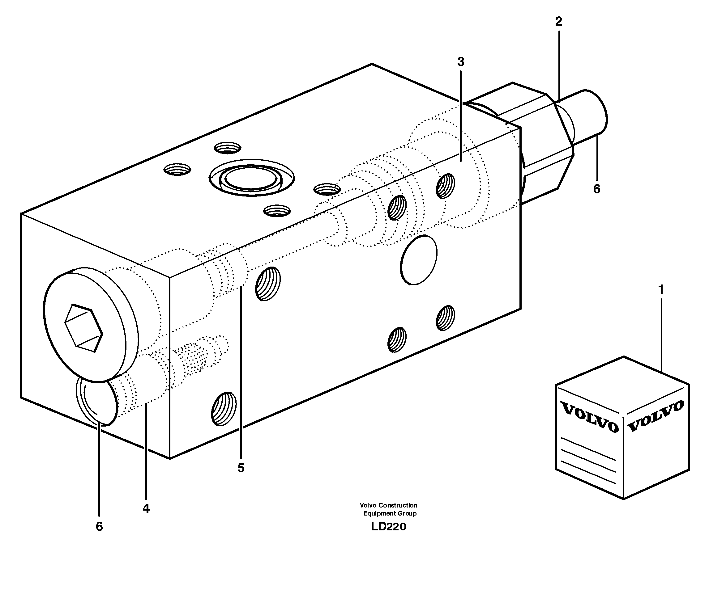 Схема запчастей Volvo EW160 - 105688 Safety valve EW160 SER NO 1001-1912