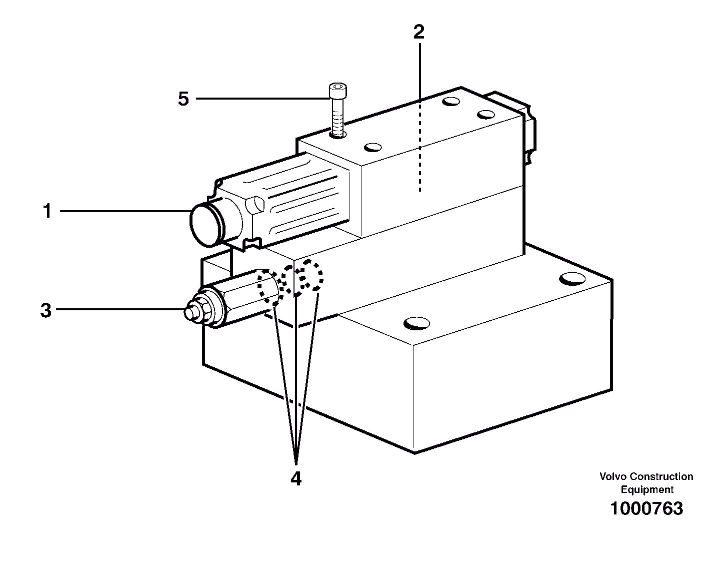 Схема запчастей Volvo EW160 - 33083 Pressure reducing valve, dozer blade/support EW160 SER NO 1001-1912