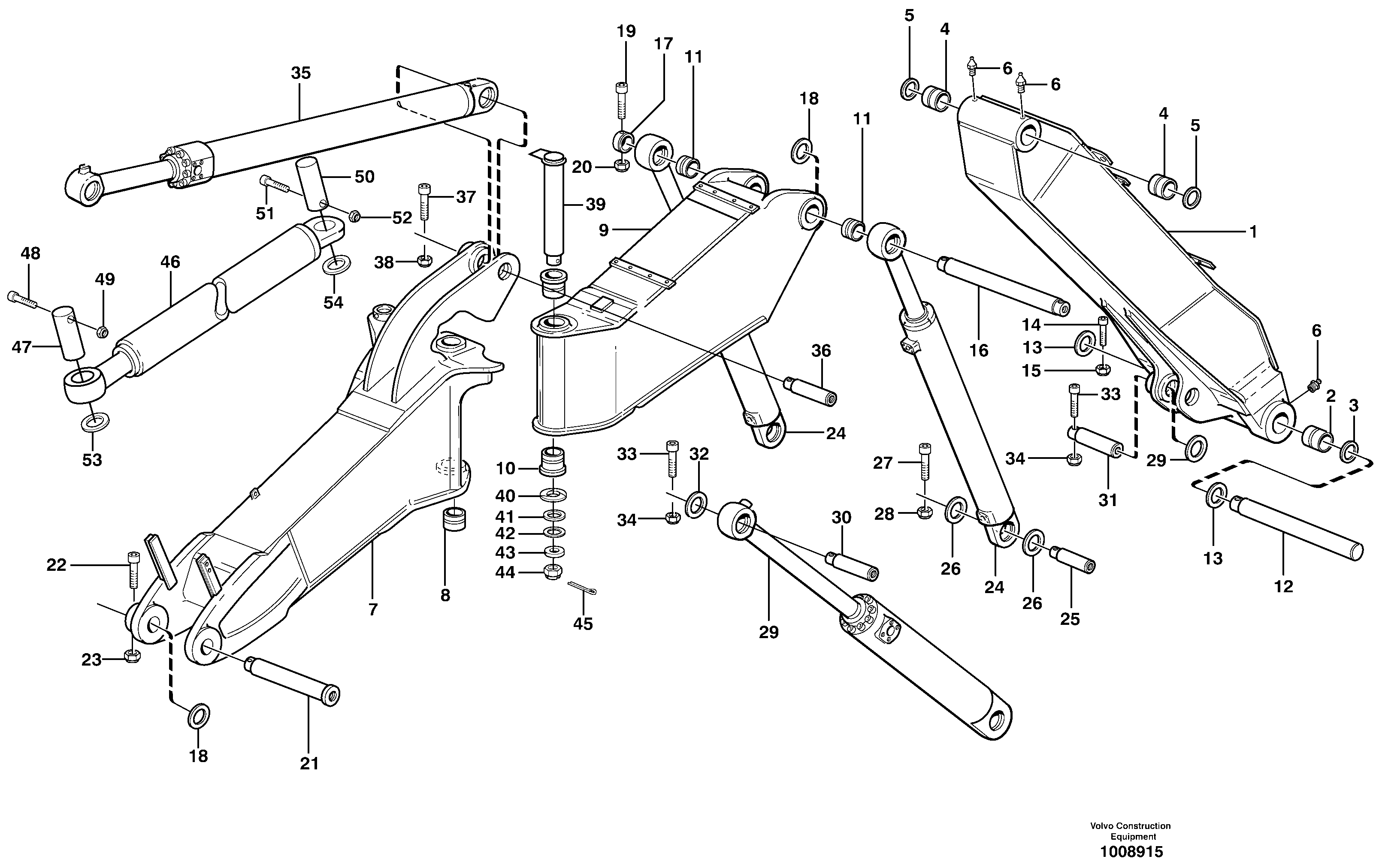 Схема запчастей Volvo EW160 - 71877 Backhoe boom,offset EW160 SER NO 1001-1912