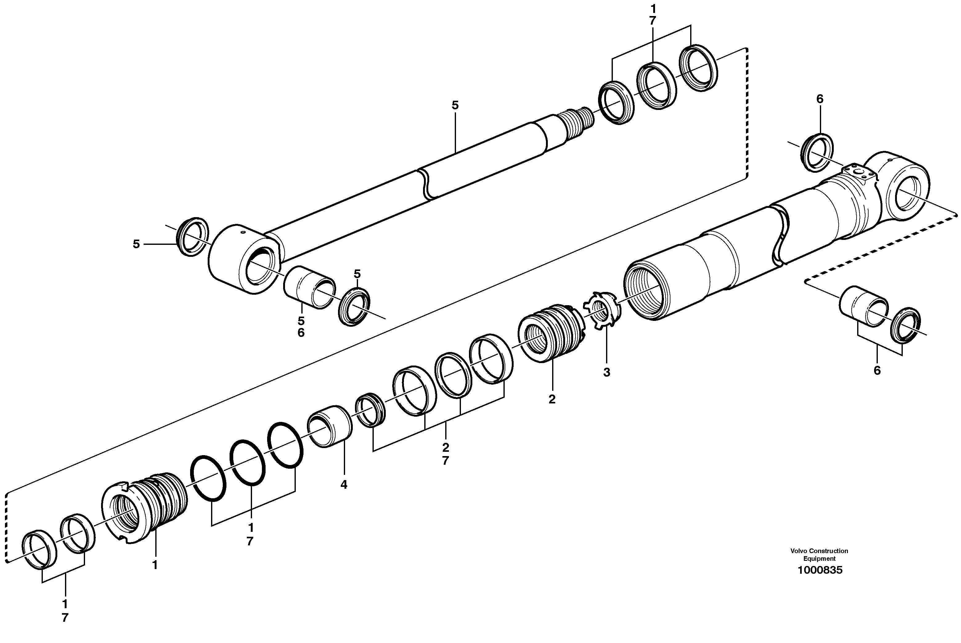 Схема запчастей Volvo EW160 - 35409 Цилиндр ковша EW160 SER NO 1001-1912
