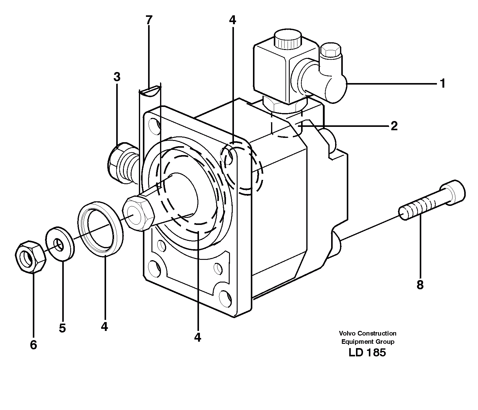 Схема запчастей Volvo EW160 - 30265 Гидромотор EW160 SER NO 1001-1912