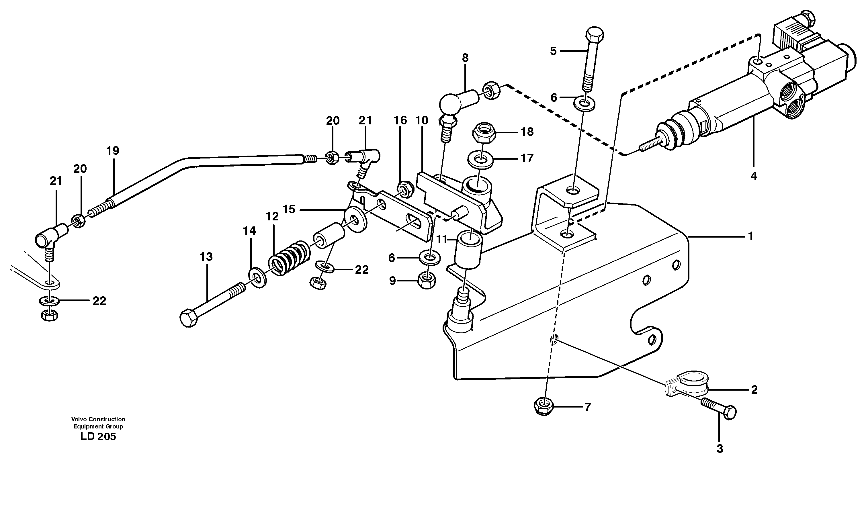 Схема запчастей Volvo EW160 - 105075 Speed control EW160 SER NO 1001-1912
