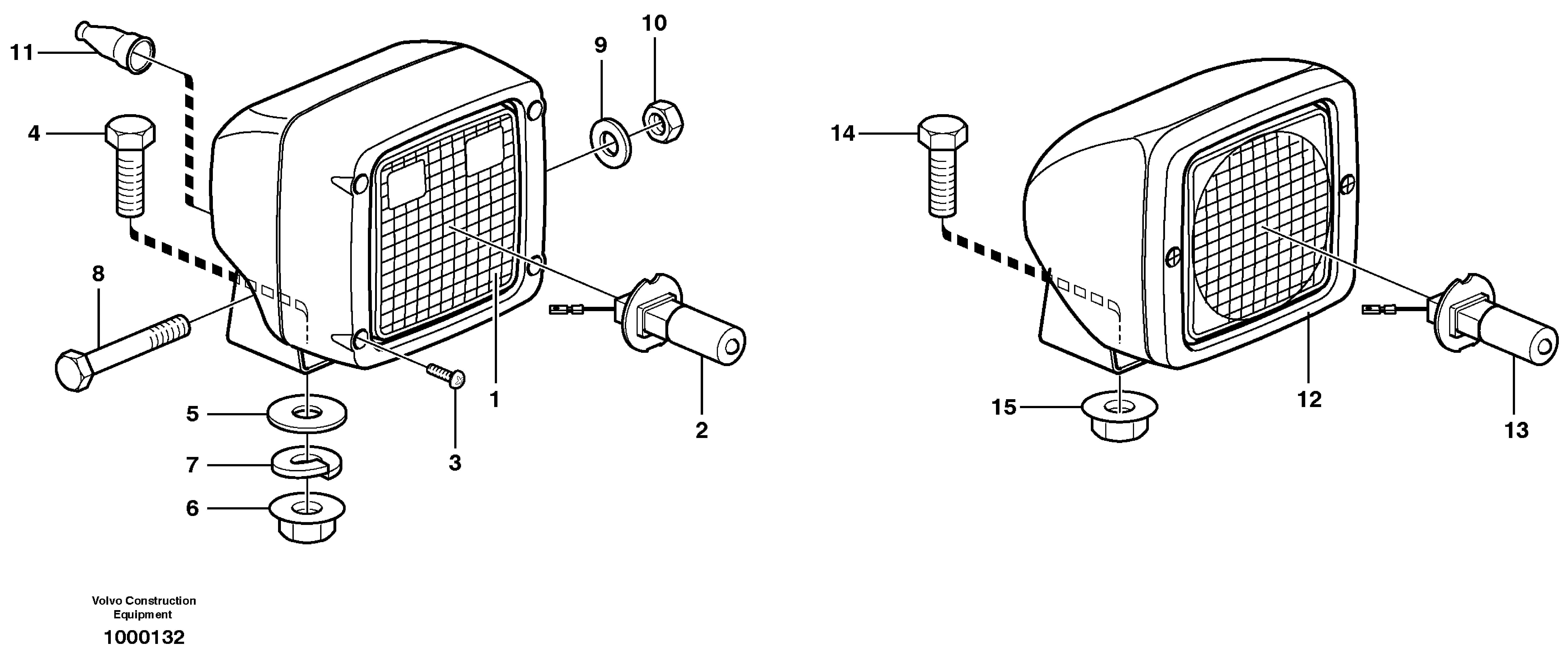 Схема запчастей Volvo EW160 - 26231 Фара EW160 SER NO 1001-1912
