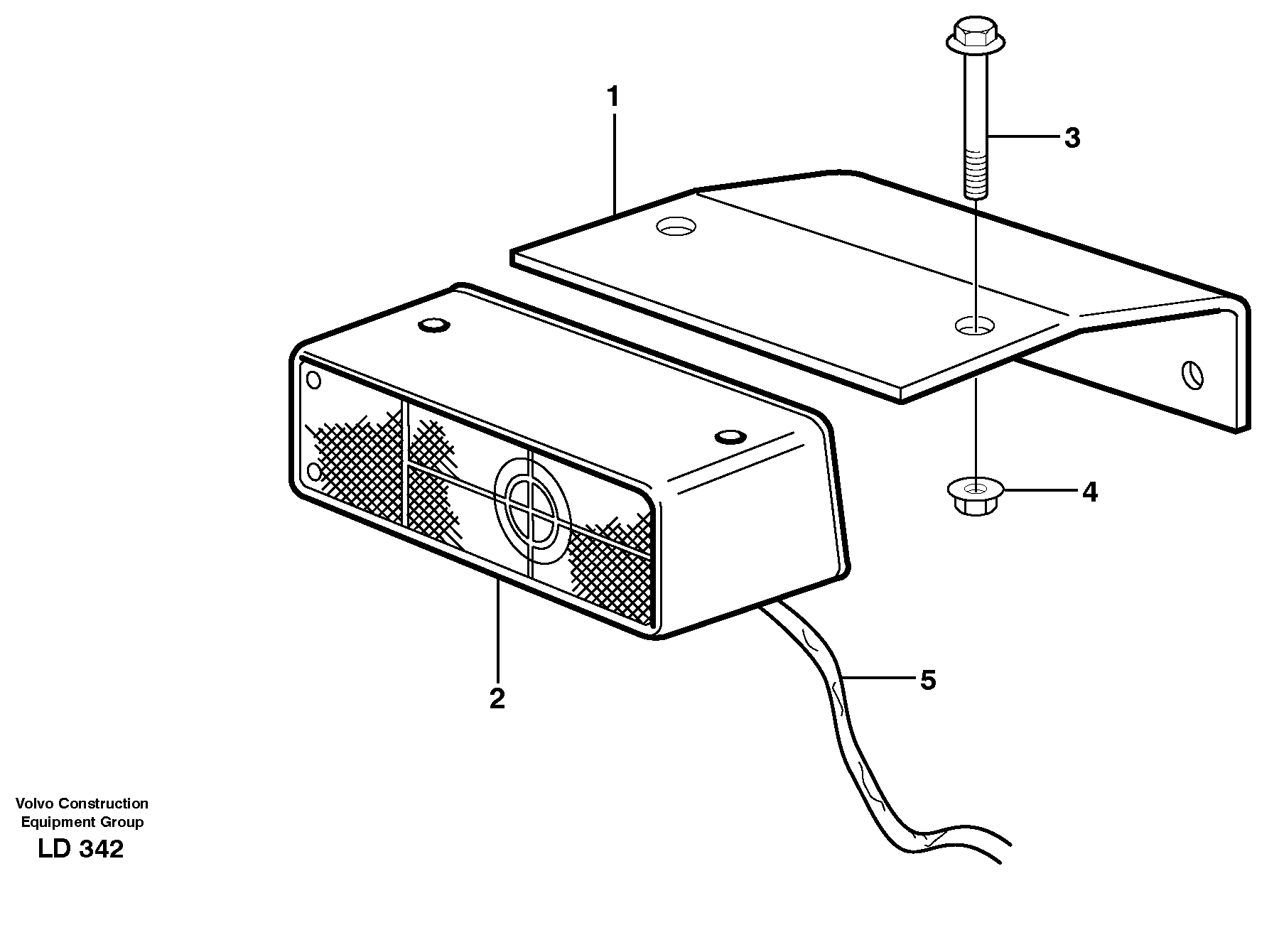 Схема запчастей Volvo EW160 - 9044 Travel alarm, acoustic EW160 SER NO 1001-1912