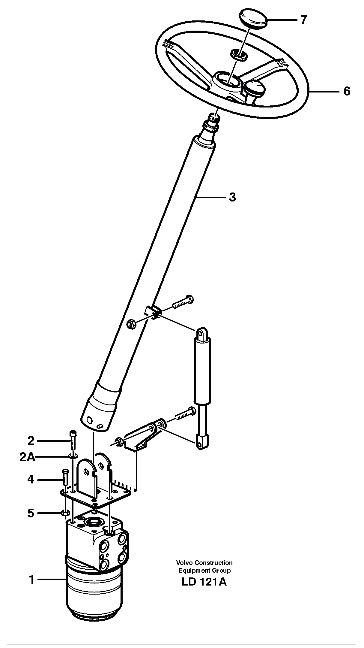 Схема запчастей Volvo EW160 - 66726 Adjustable steering column EW160 SER NO 1001-1912