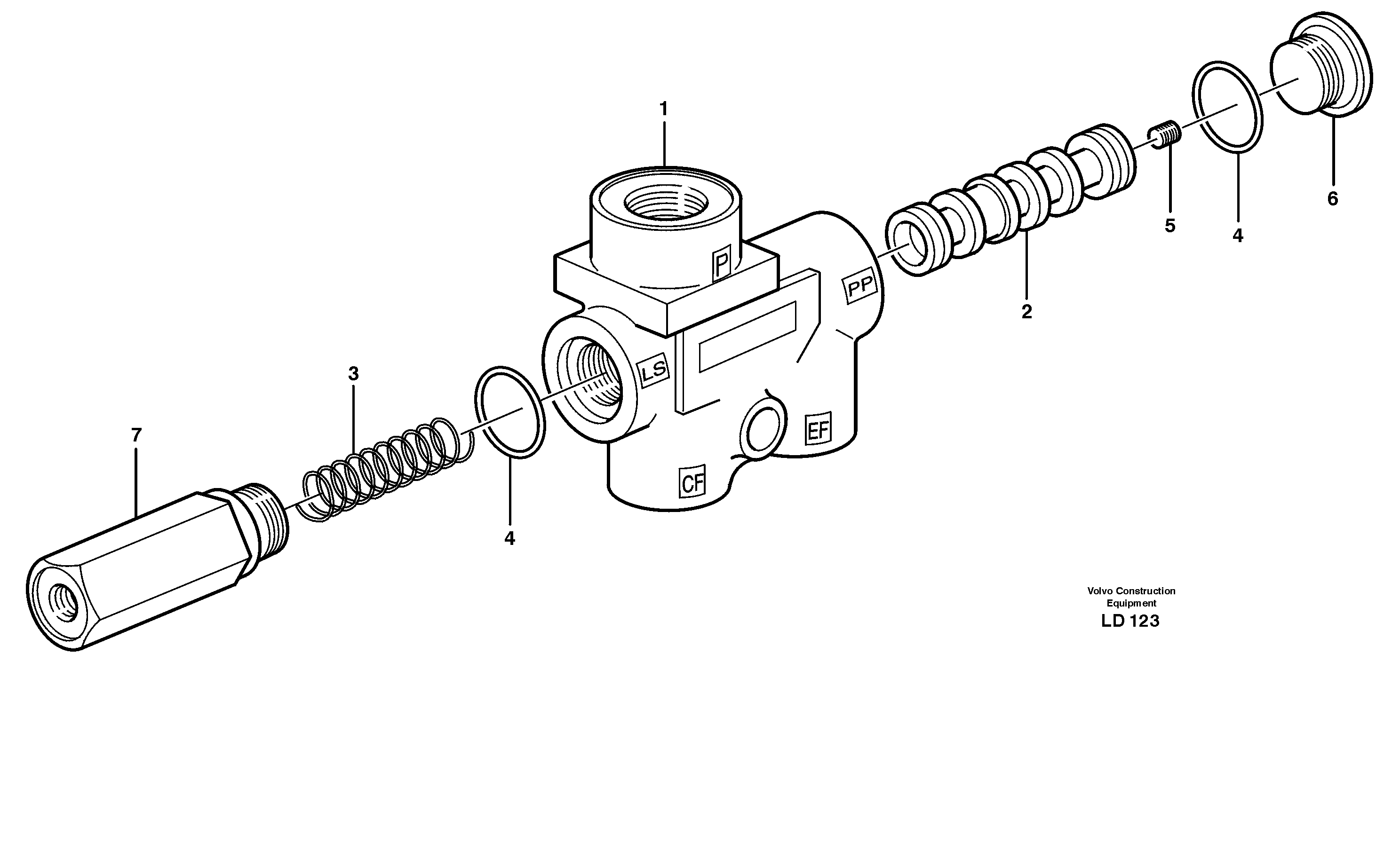Схема запчастей Volvo EW160 - 26528 Датчик EW160 SER NO 1001-1912