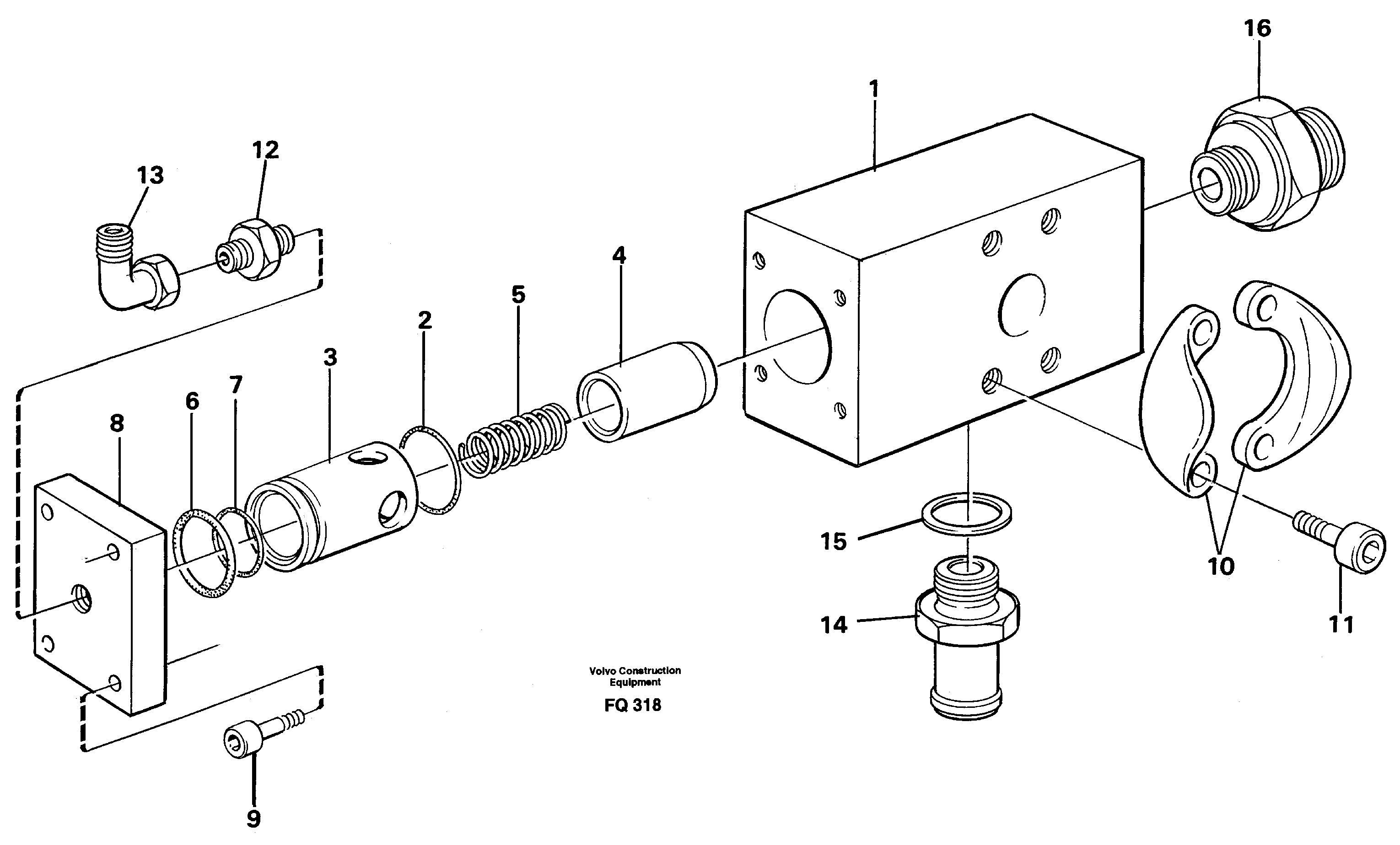 Схема запчастей Volvo EC130 - 43256 Valve, circuit body and return valve EC130 ?KERMAN ?KERMAN EC130 SER NO - 103