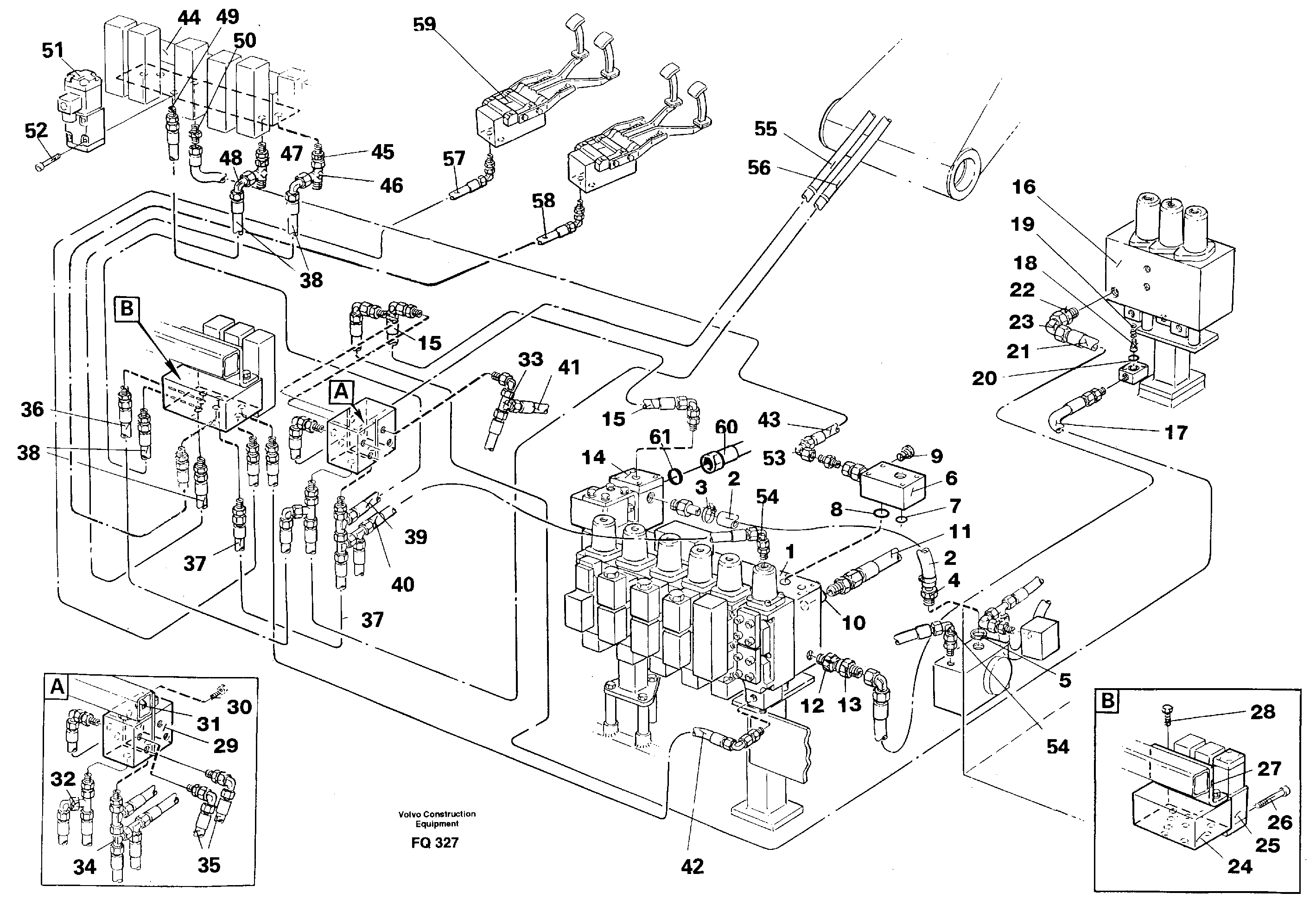 Схема запчастей Volvo EC130 - 43258 Hydraulic equipment for shears on adjustable boomin base machine EC130 ?KERMAN ?KERMAN EC130 SER NO - 103