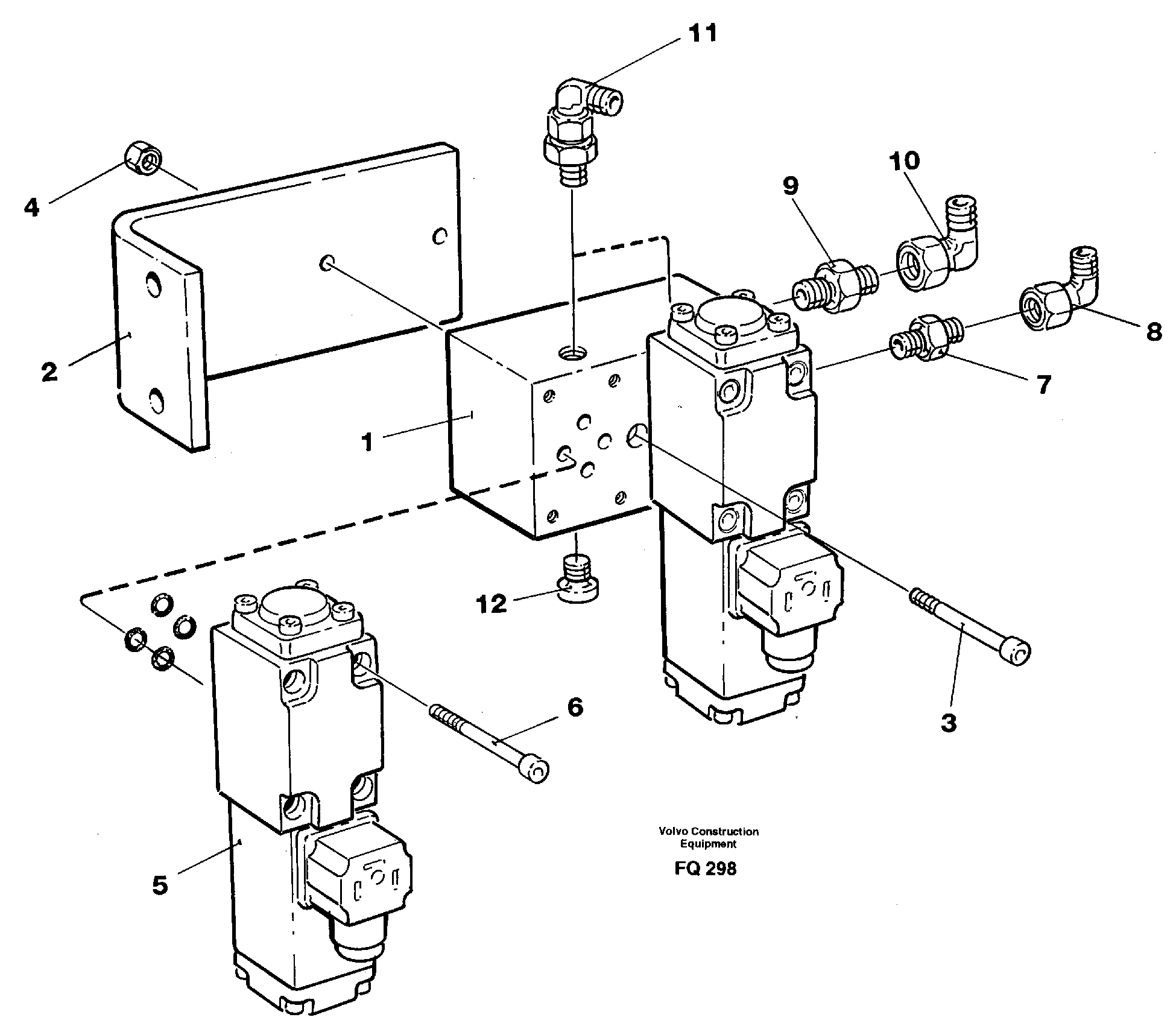 Схема запчастей Volvo EC130 - 43264 Electric valve block EC130 ?KERMAN ?KERMAN EC130 SER NO - 103