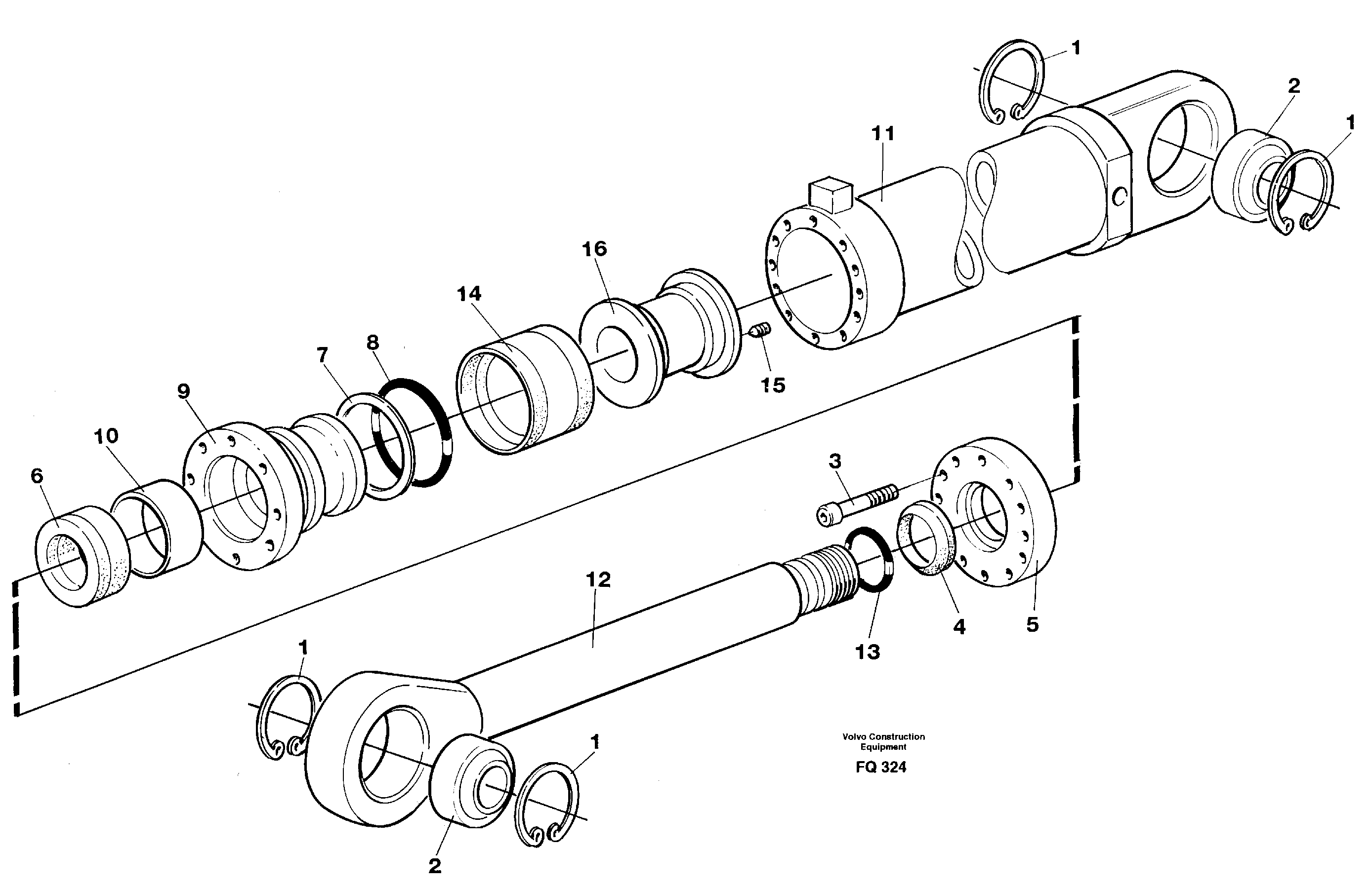 Схема запчастей Volvo EC130 - 43274 Гидроцилиндр EC130 ?KERMAN ?KERMAN EC130 SER NO - 103
