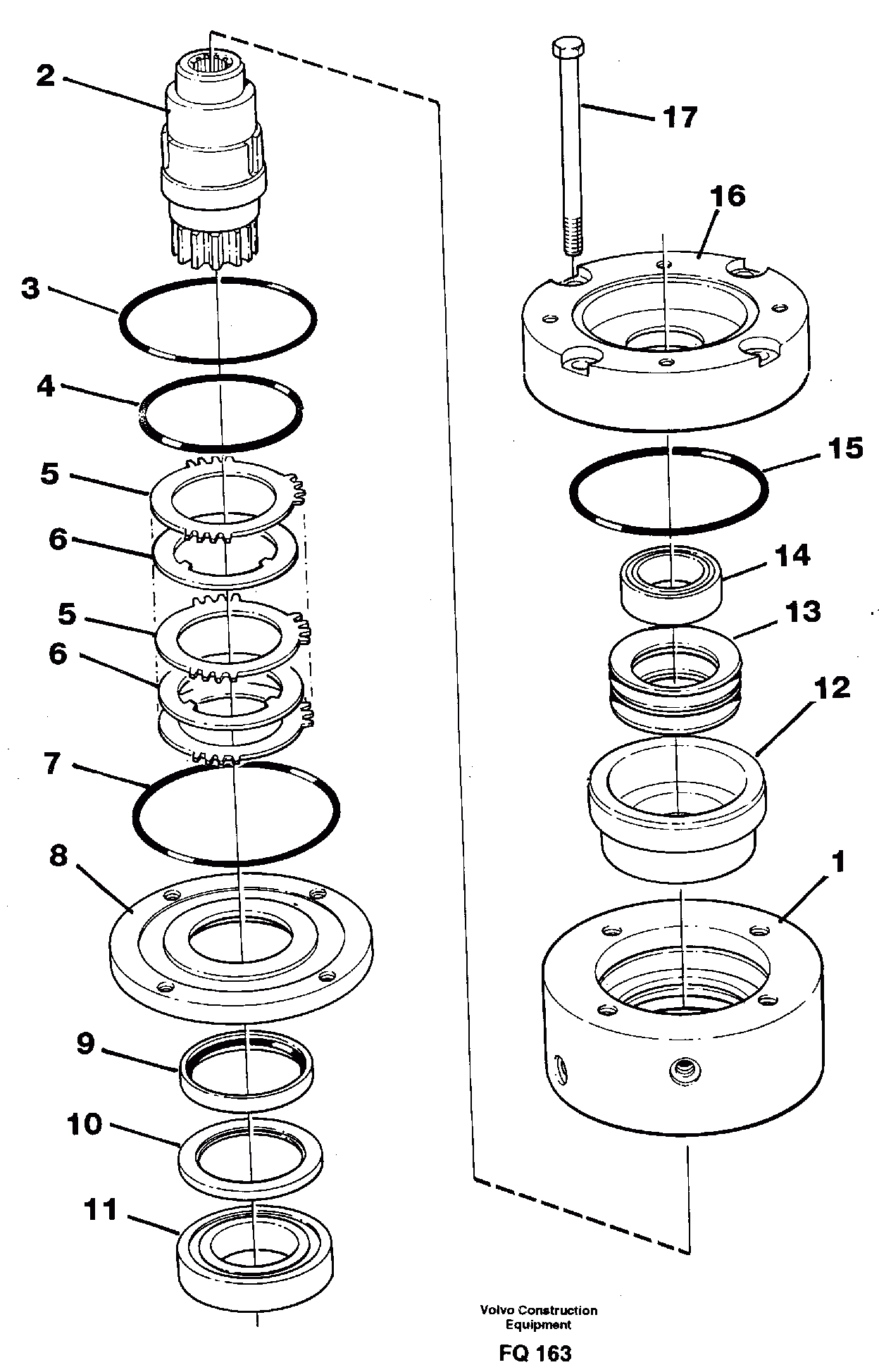Схема запчастей Volvo EC130 - 18339 Slewing brake EC130 ?KERMAN ?KERMAN EC130 SER NO - 103