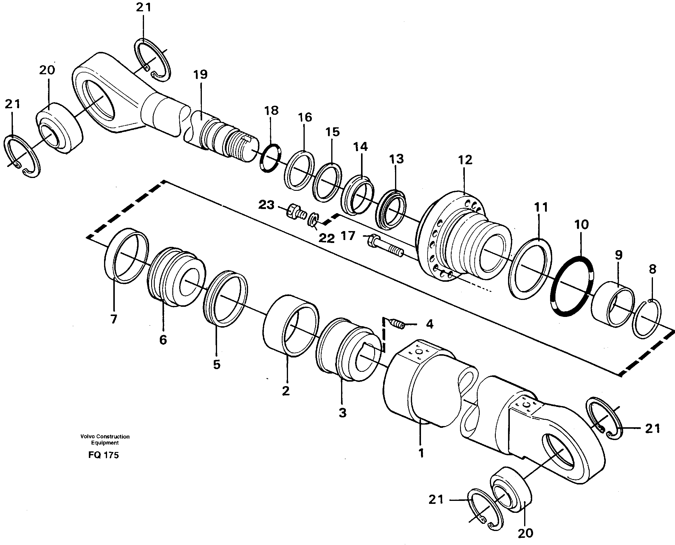 Схема запчастей Volvo EC130 - 3118 Knuckle cylinder EC130 ?KERMAN ?KERMAN EC130 SER NO - 103