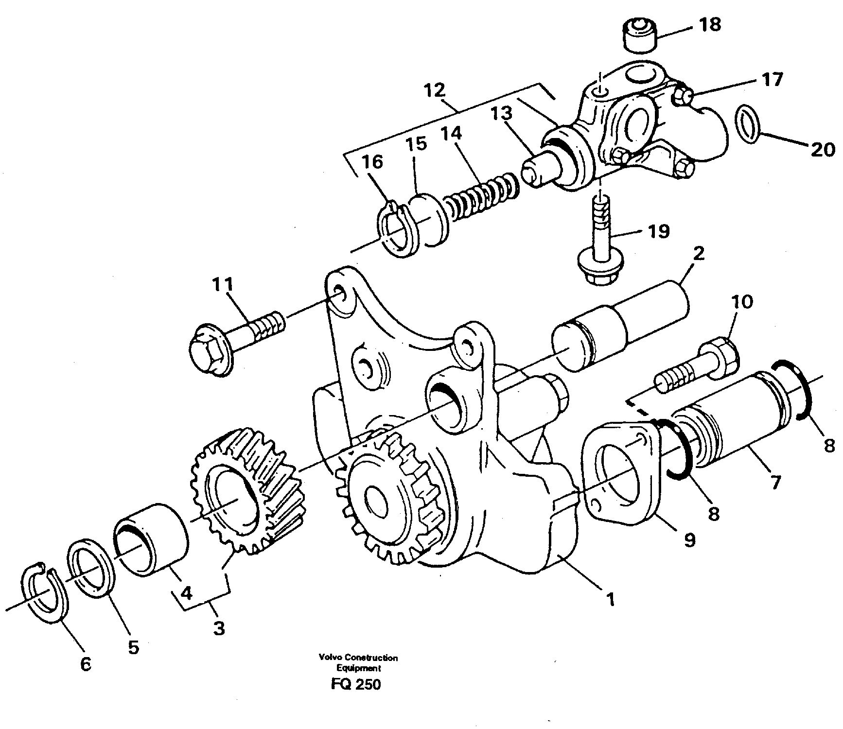 Схема запчастей Volvo EC130 - 15625 Насос масляный EC130 ?KERMAN ?KERMAN EC130 SER NO - 103