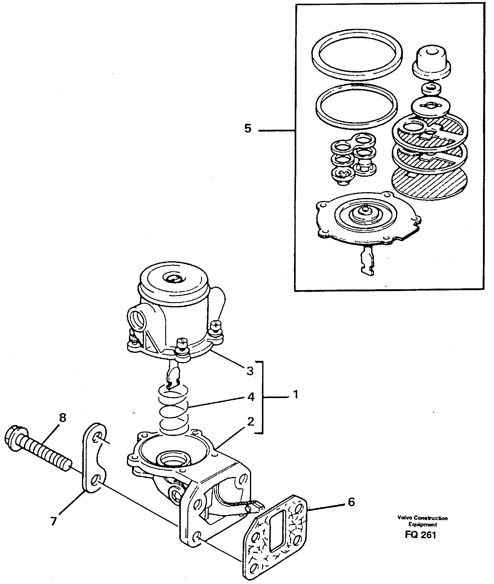 Схема запчастей Volvo EC130 - 15626 Fuel pump EC130 ?KERMAN ?KERMAN EC130 SER NO - 103