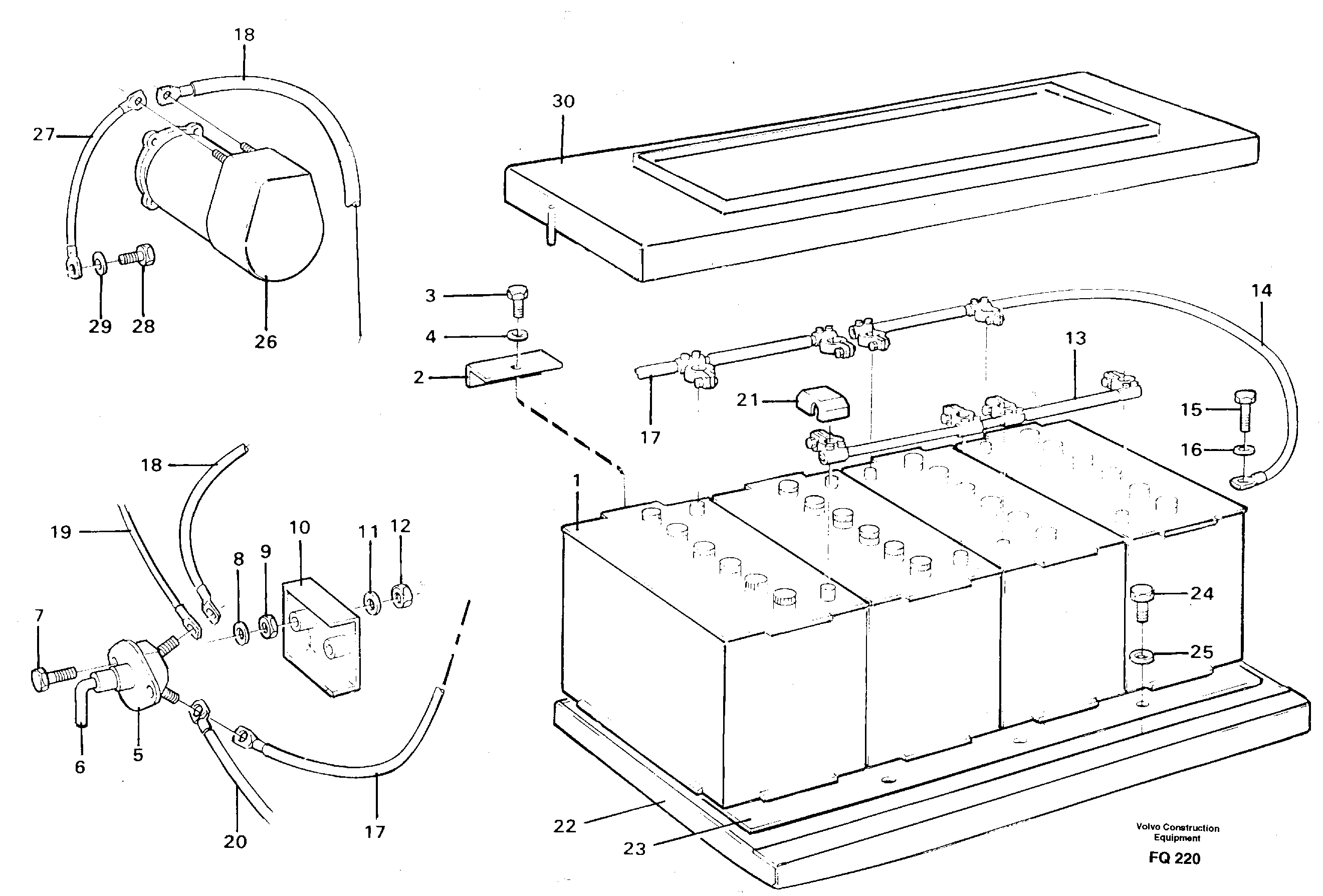 Схема запчастей Volvo EC130 - 44062 Battery, assembly EC130 ?KERMAN ?KERMAN EC130 SER NO - 103