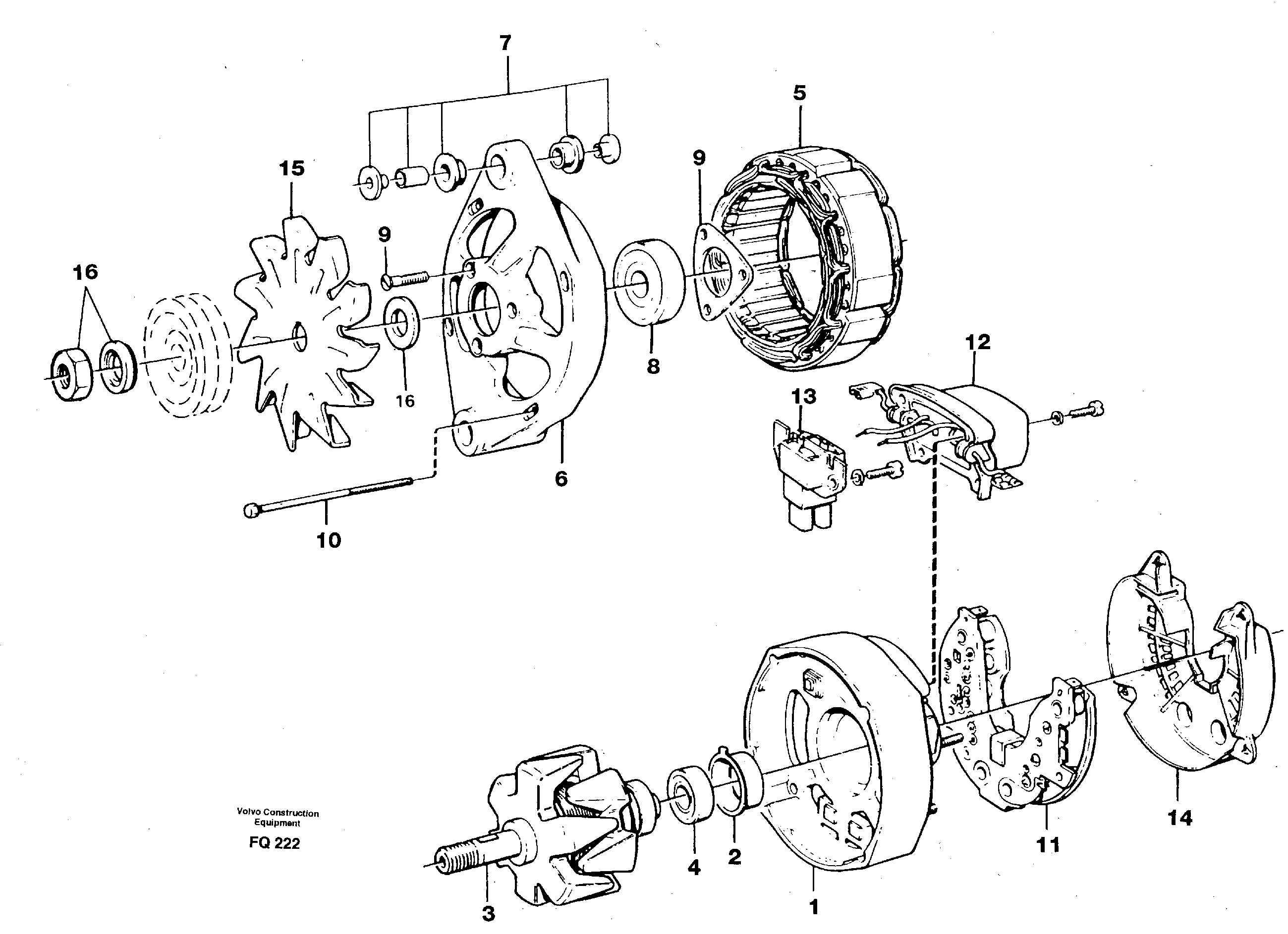 Схема запчастей Volvo EC130 - 8022 Alternator EC130 ?KERMAN ?KERMAN EC130 SER NO - 103