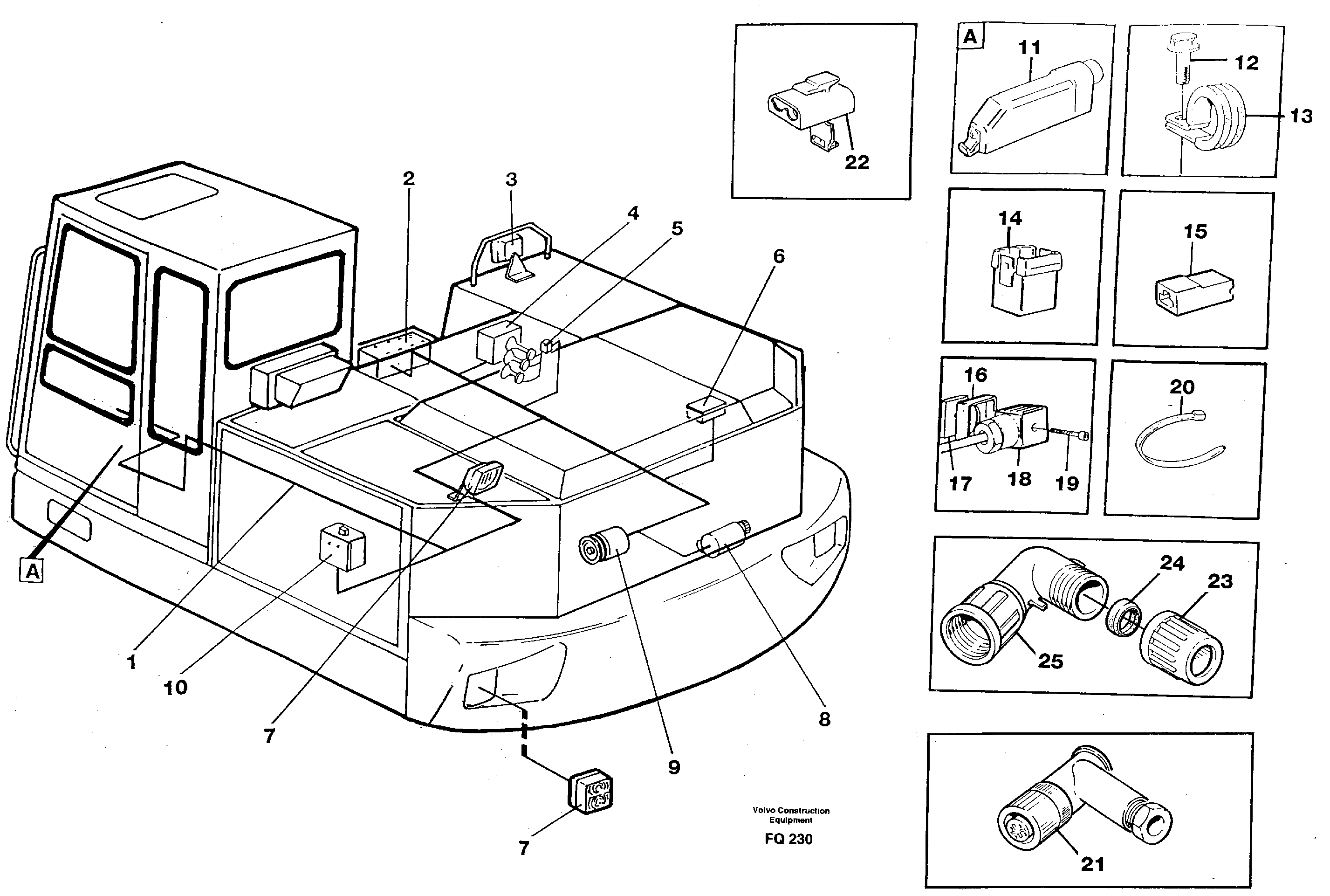 Схема запчастей Volvo EC130 - 49869 Cable harness, upper section EC130 ?KERMAN ?KERMAN EC130 SER NO - 103