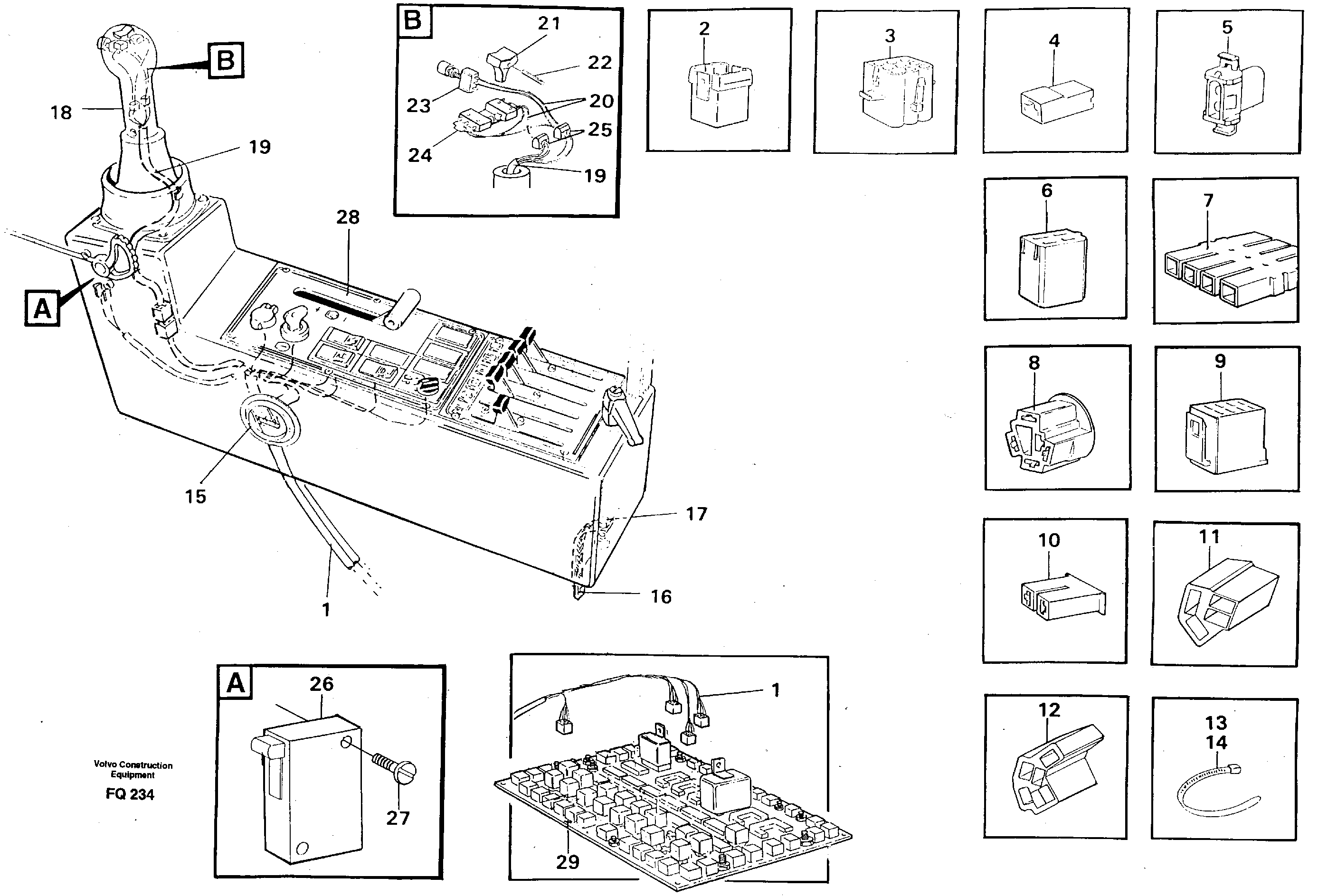 Схема запчастей Volvo EC130 - 49872 Cable harness, side panel, left EC130 ?KERMAN ?KERMAN EC130 SER NO - 103