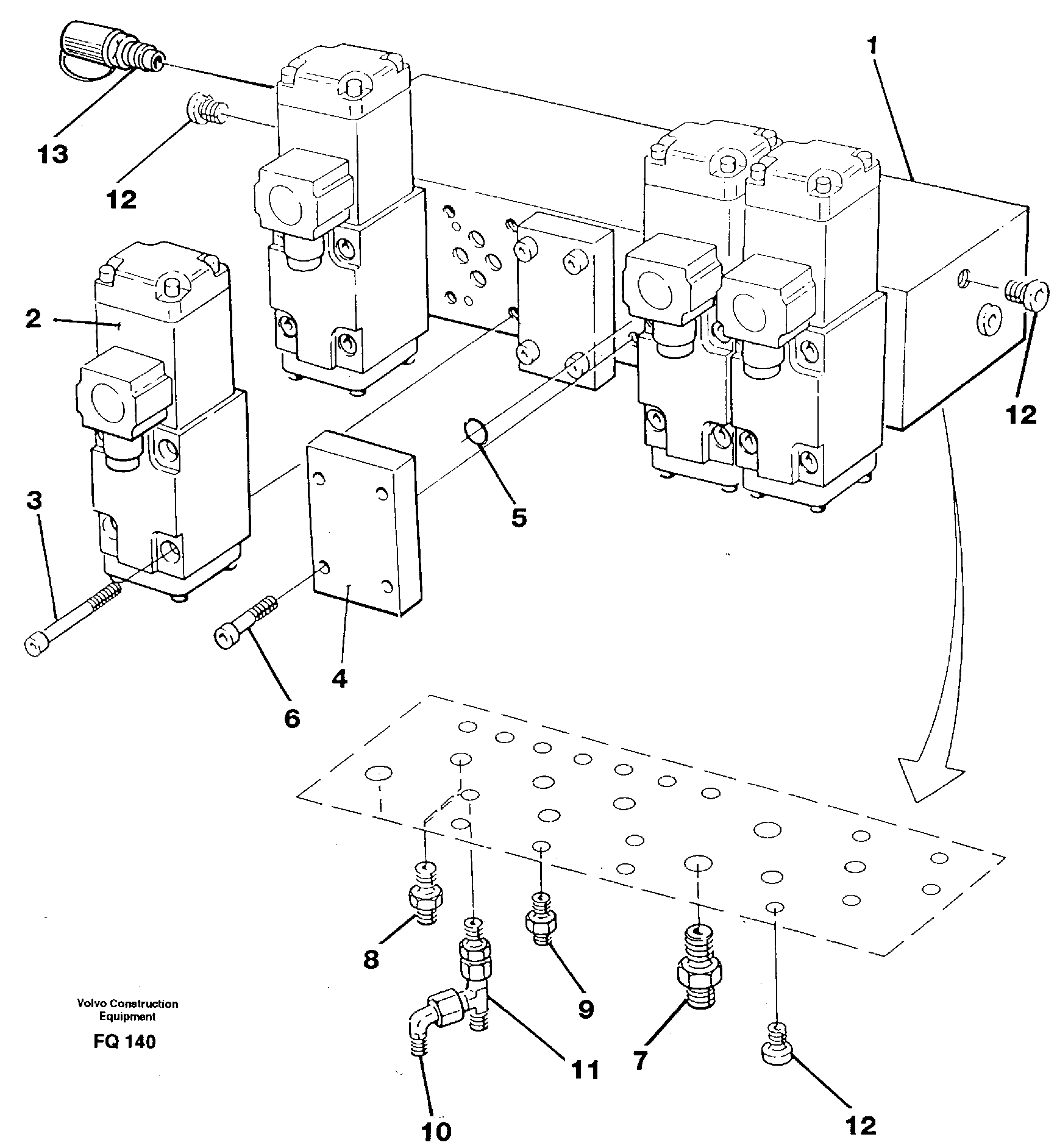 Схема запчастей Volvo EC130 - 46632 Stop control block EC130 ?KERMAN ?KERMAN EC130 SER NO - 103