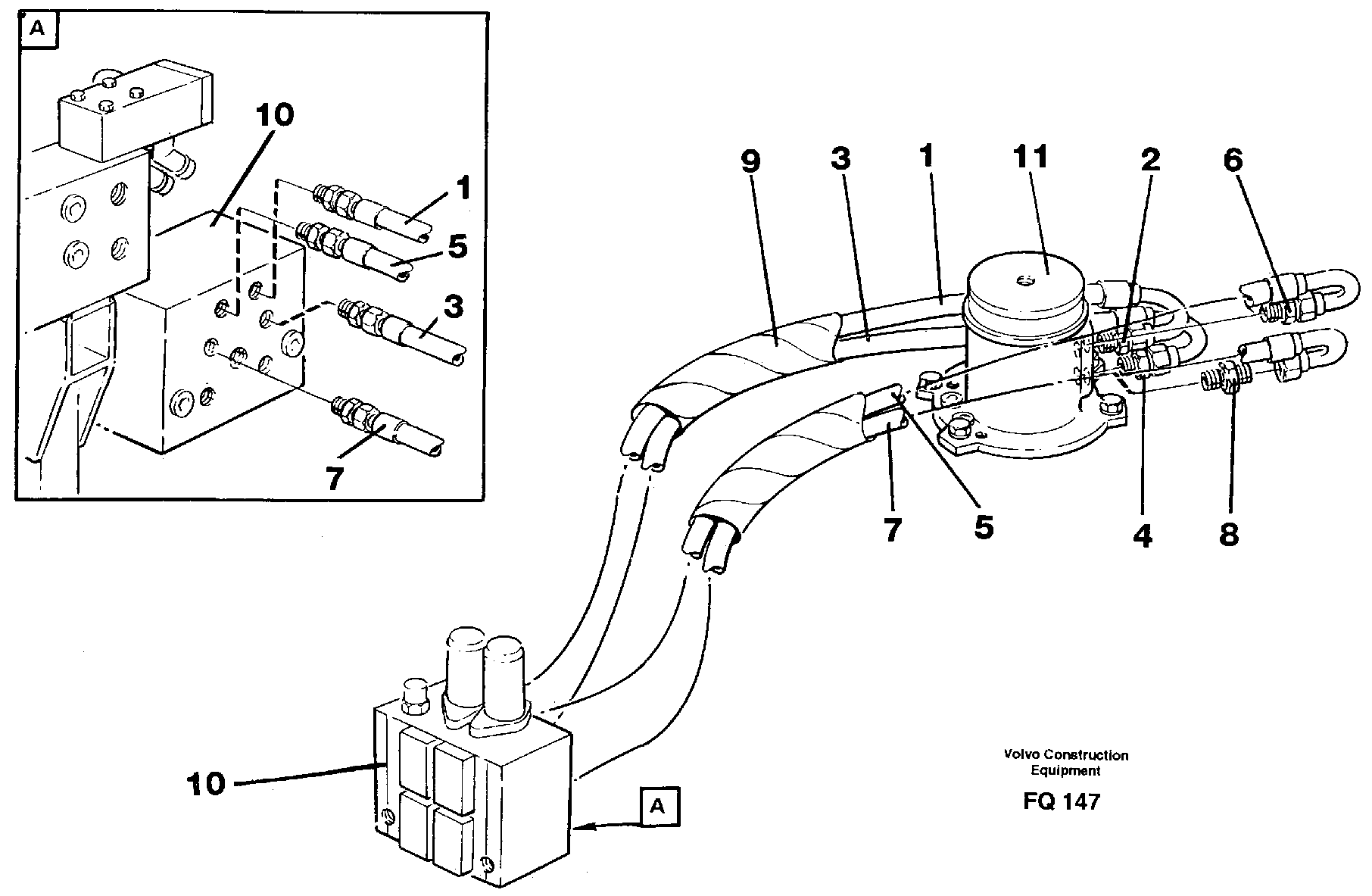 Схема запчастей Volvo EC130 - 46640 Hydraulic system, transport in uppercarrige EC130 ?KERMAN ?KERMAN EC130 SER NO - 103