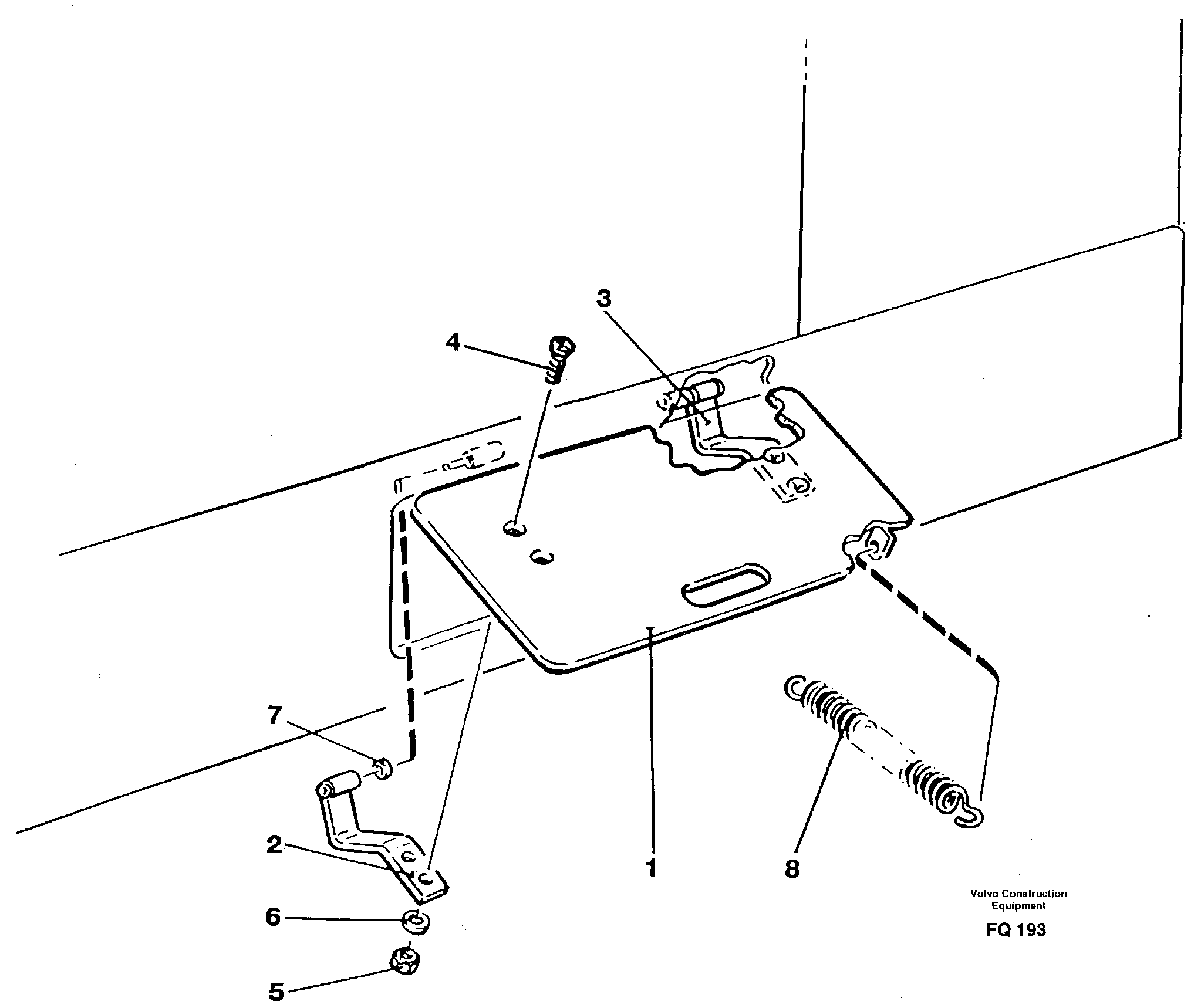 Схема запчастей Volvo EC130 - 24998 Battery disconnector hatch EC130 ?KERMAN ?KERMAN EC130 SER NO - 103