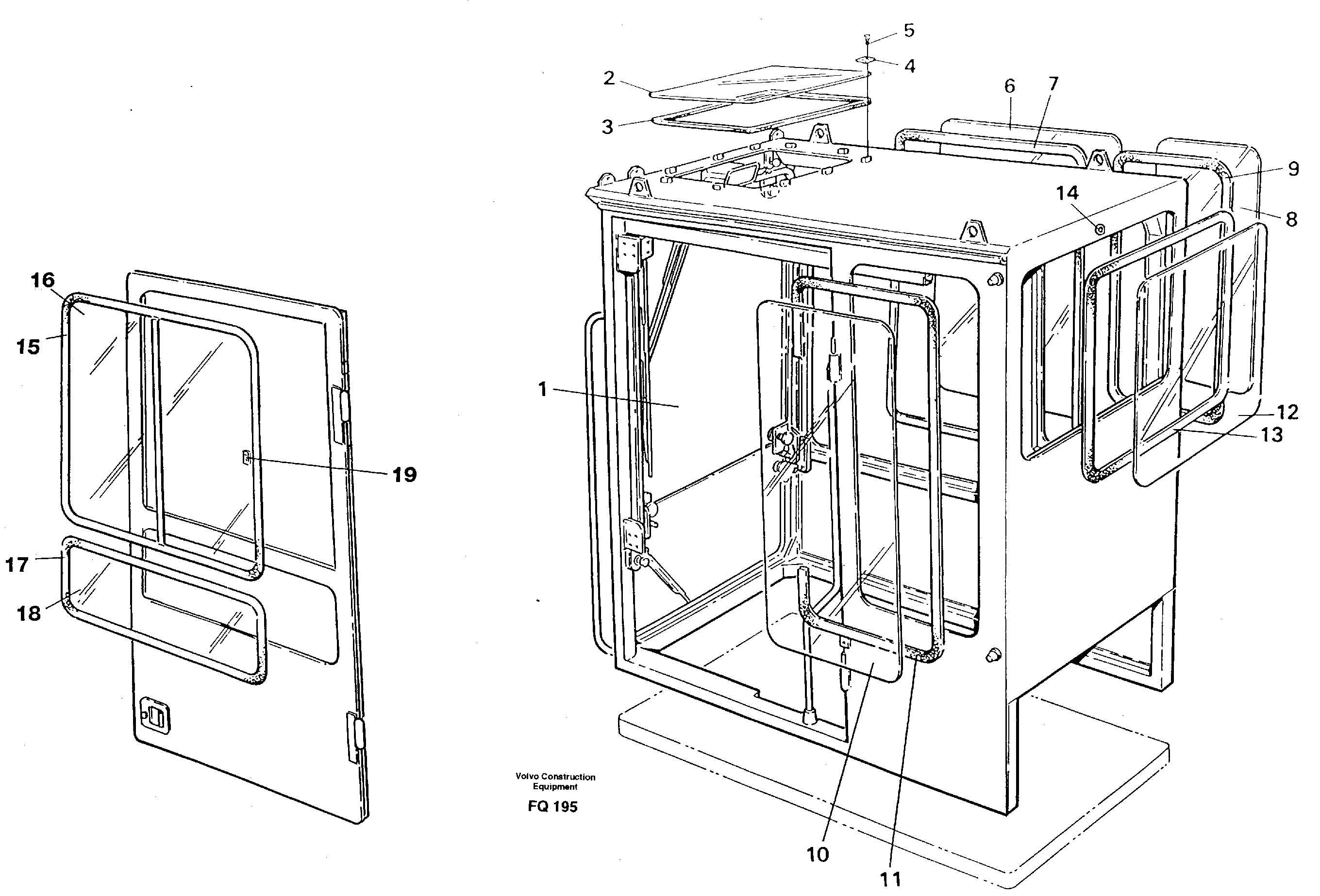 Схема запчастей Volvo EC130 - 48982 Windows EC130 ?KERMAN ?KERMAN EC130 SER NO - 103