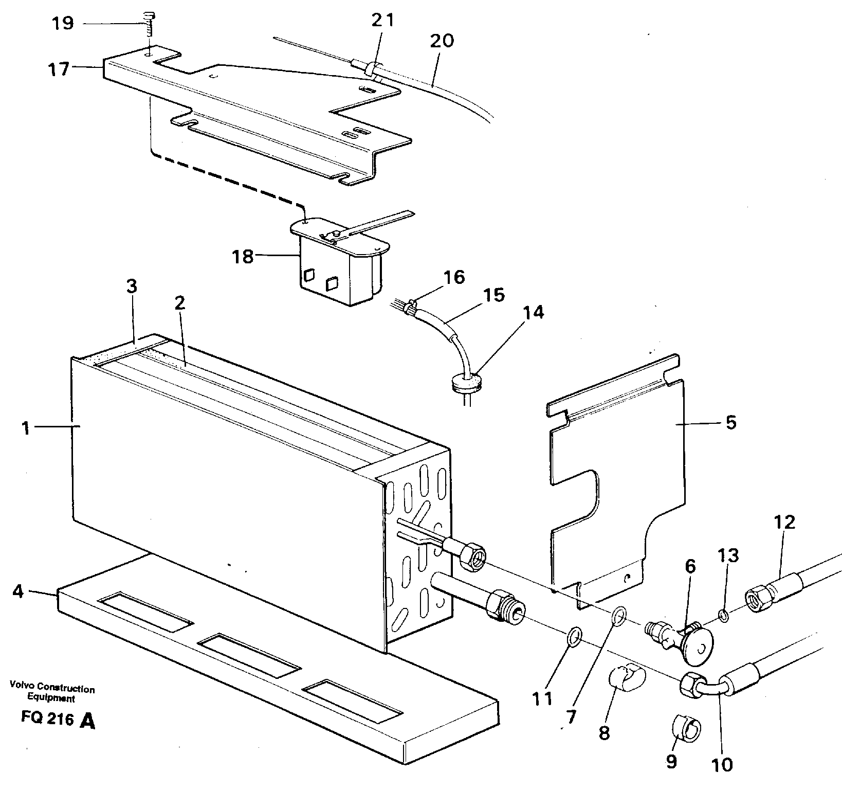 Схема запчастей Volvo EC130 - 5639 Evaporator with fitting parts Cooling agent R134 A EC130 ?KERMAN ?KERMAN EC130 SER NO - 103
