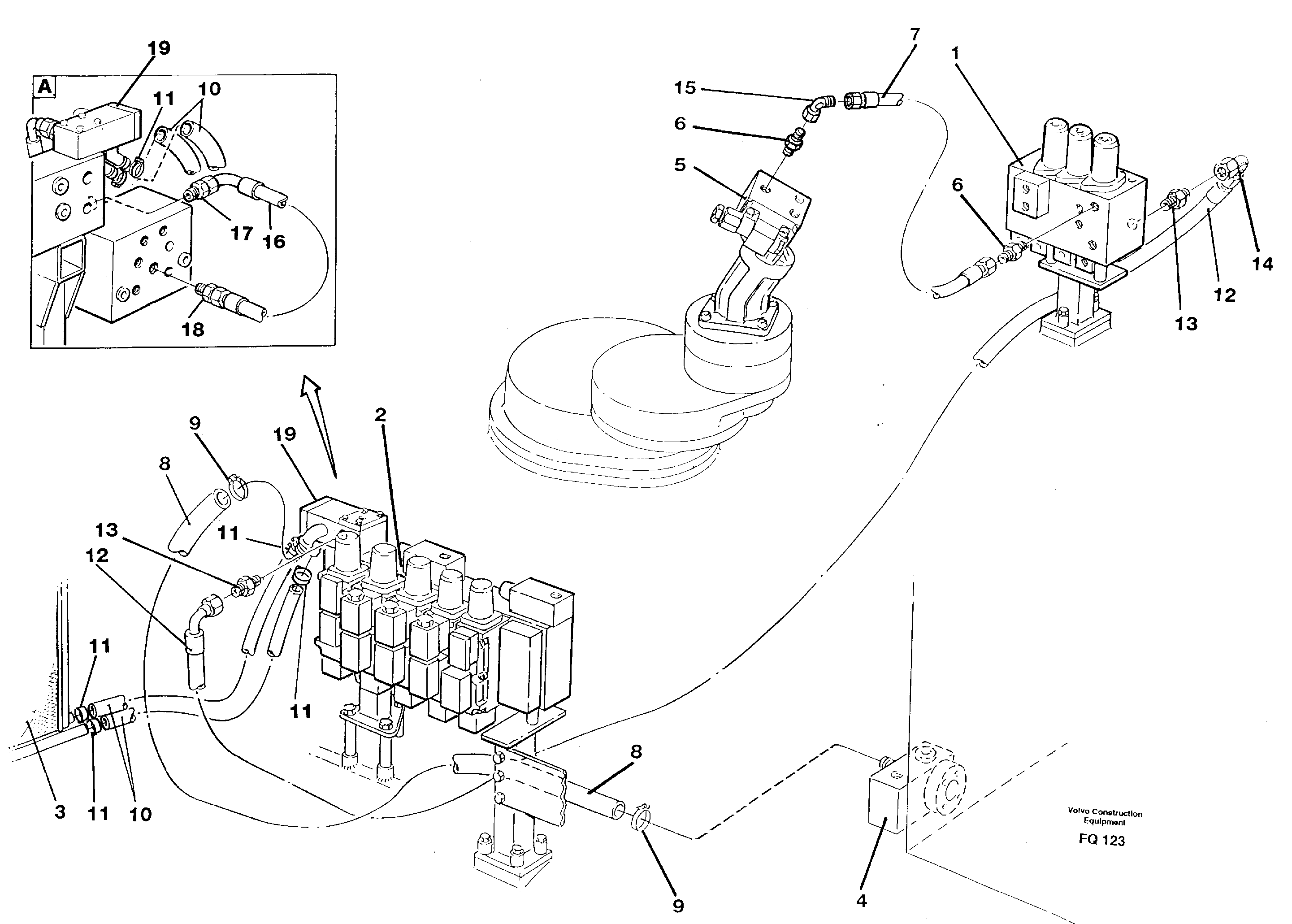 Схема запчастей Volvo EC130 - 42607 Hydraulic system, return lines EC130 ?KERMAN ?KERMAN EC130 SER NO - 103