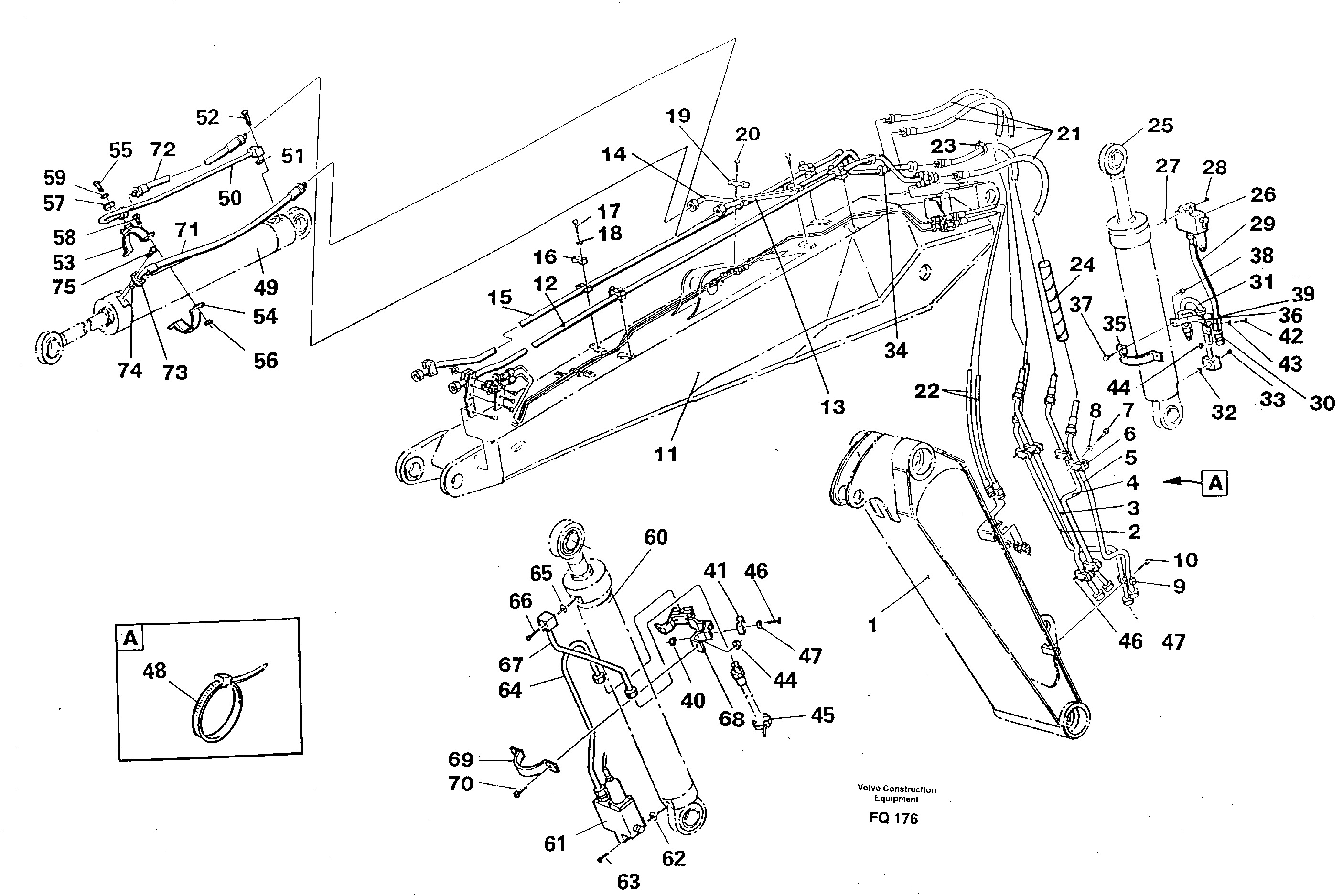 Схема запчастей Volvo EC130 - 8327 Hydraulic equipment, adjustable boom EC130 ?KERMAN ?KERMAN EC130 SER NO - 103
