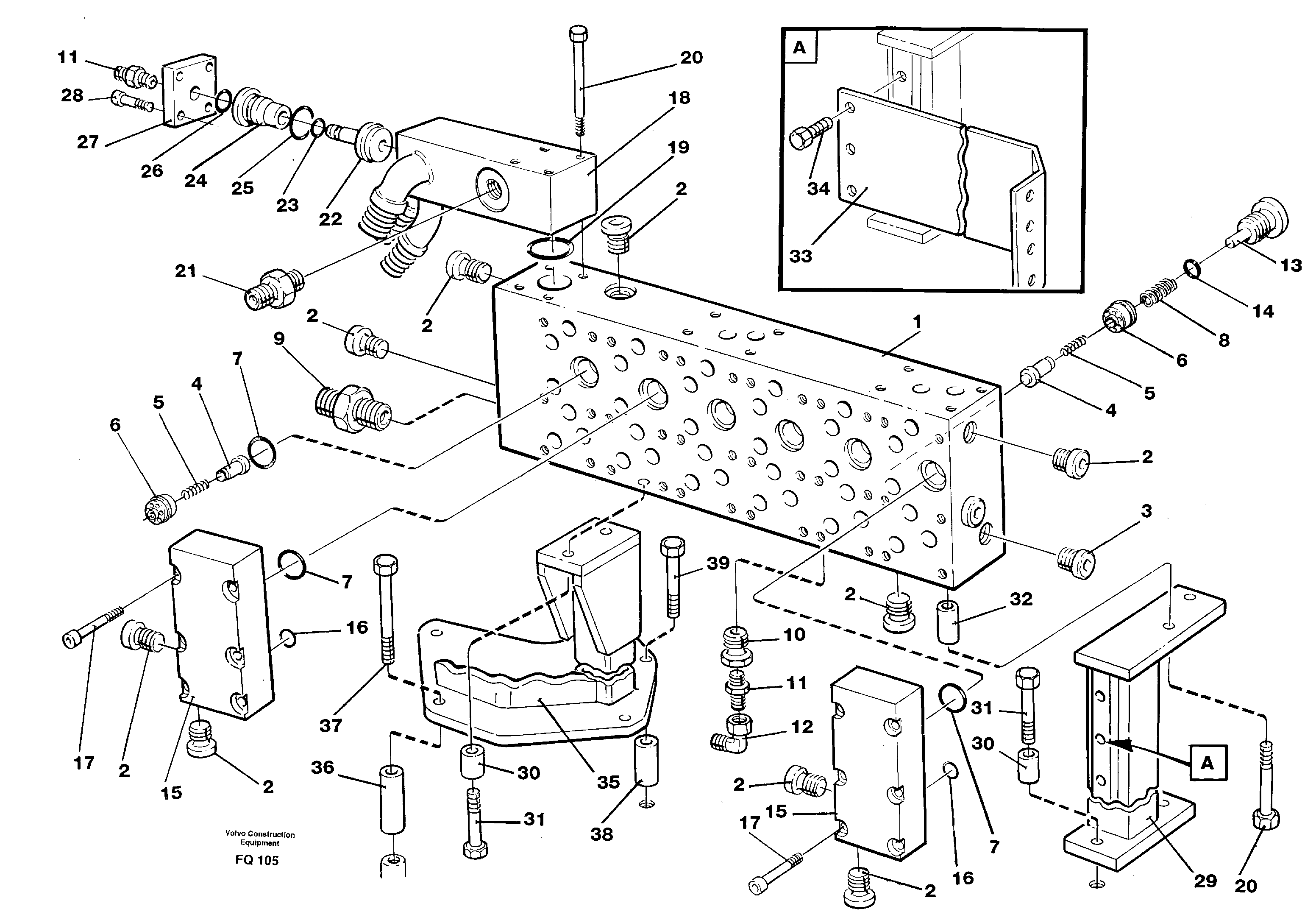 Схема запчастей Volvo EC130 - 42609 Main valve assembly, assembly block EC130 ?KERMAN ?KERMAN EC130 SER NO - 103