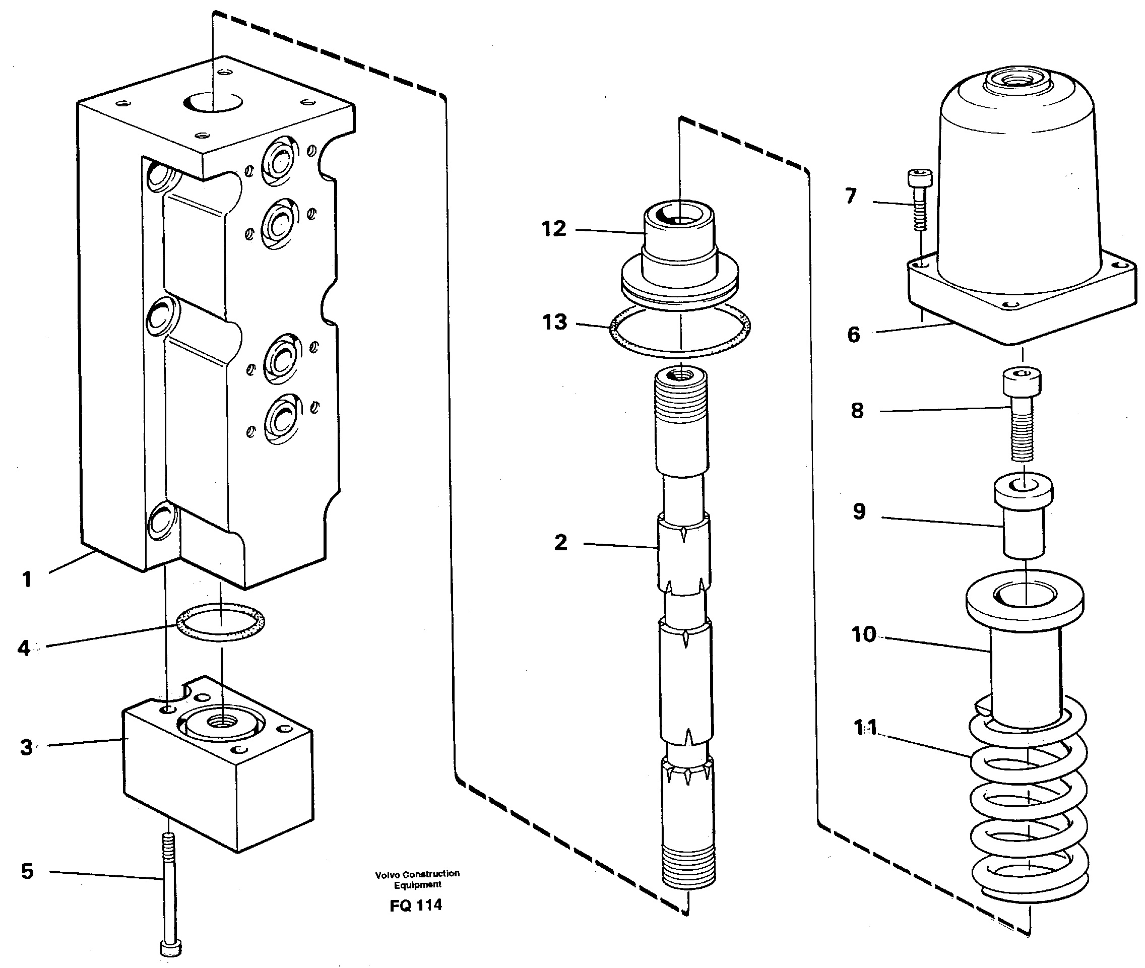 Схема запчастей Volvo EC130 - 99209 Four-way valve, boom primary EC130 ?KERMAN ?KERMAN EC130 SER NO - 103