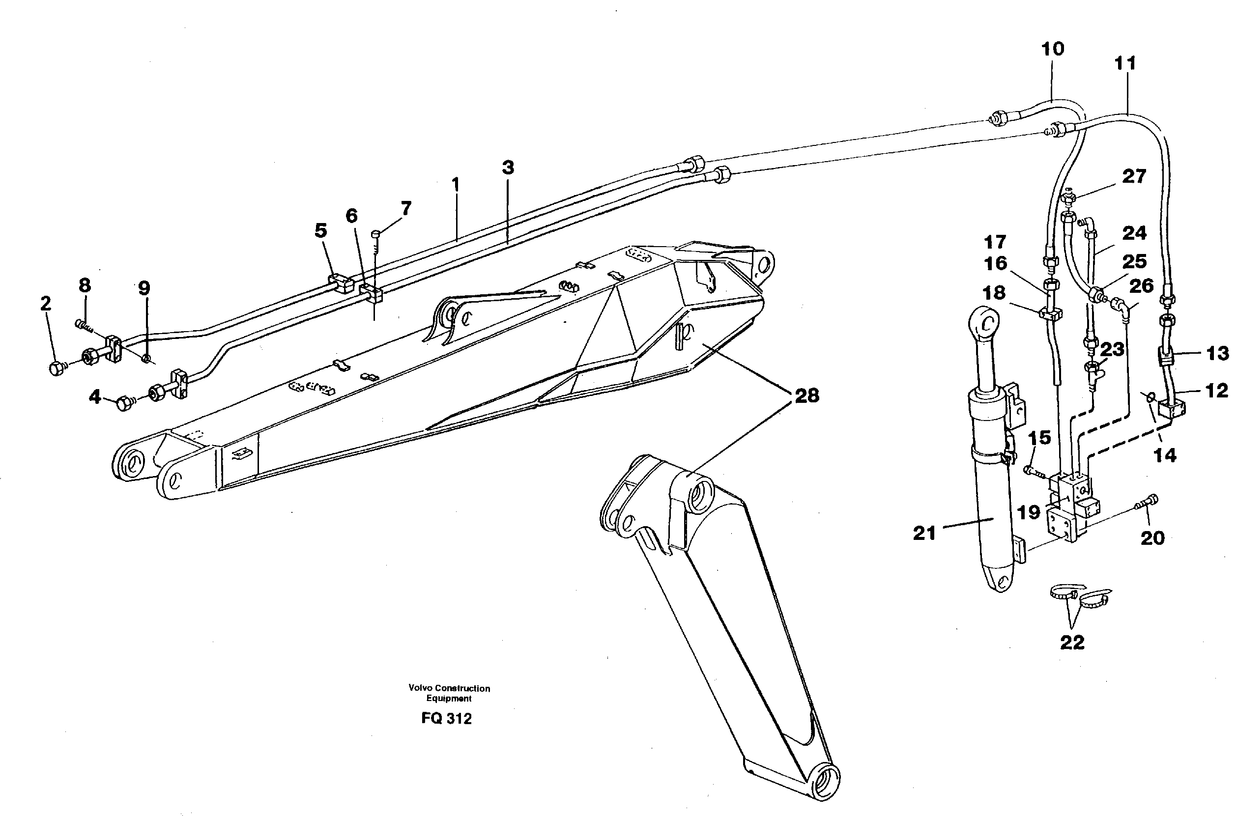 Схема запчастей Volvo EC130 - 100648 Hammerequipment on adjustable boom EC130 ?KERMAN ?KERMAN EC130 SER NO - 103