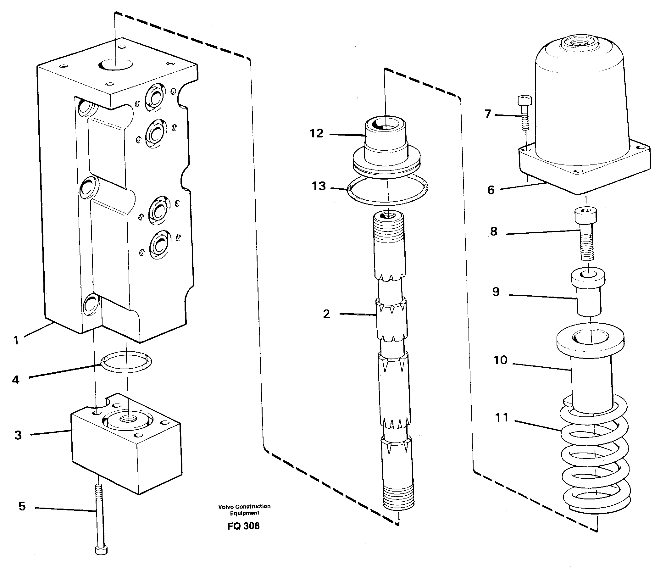 Схема запчастей Volvo EC130 - 100665 Four-way valve, hammer equipment EC130 ?KERMAN ?KERMAN EC130 SER NO - 103