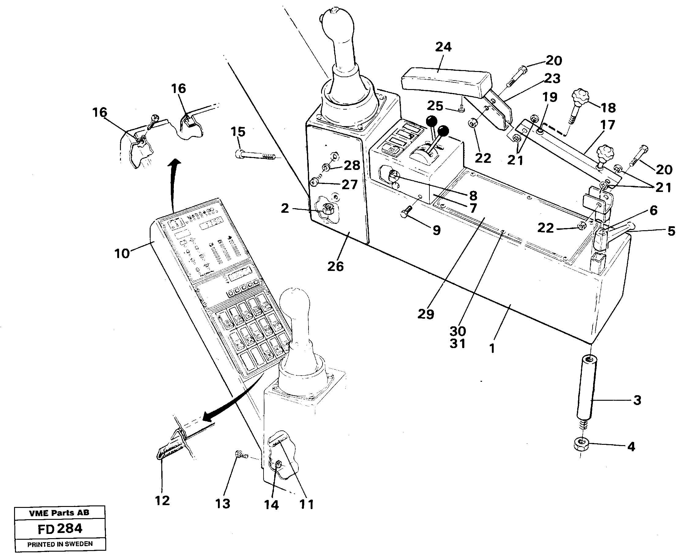 Схема запчастей Volvo EW150 - 33041 Side panel right EW150 ?KERMAN ?KERMAN EW150 SER NO - 318