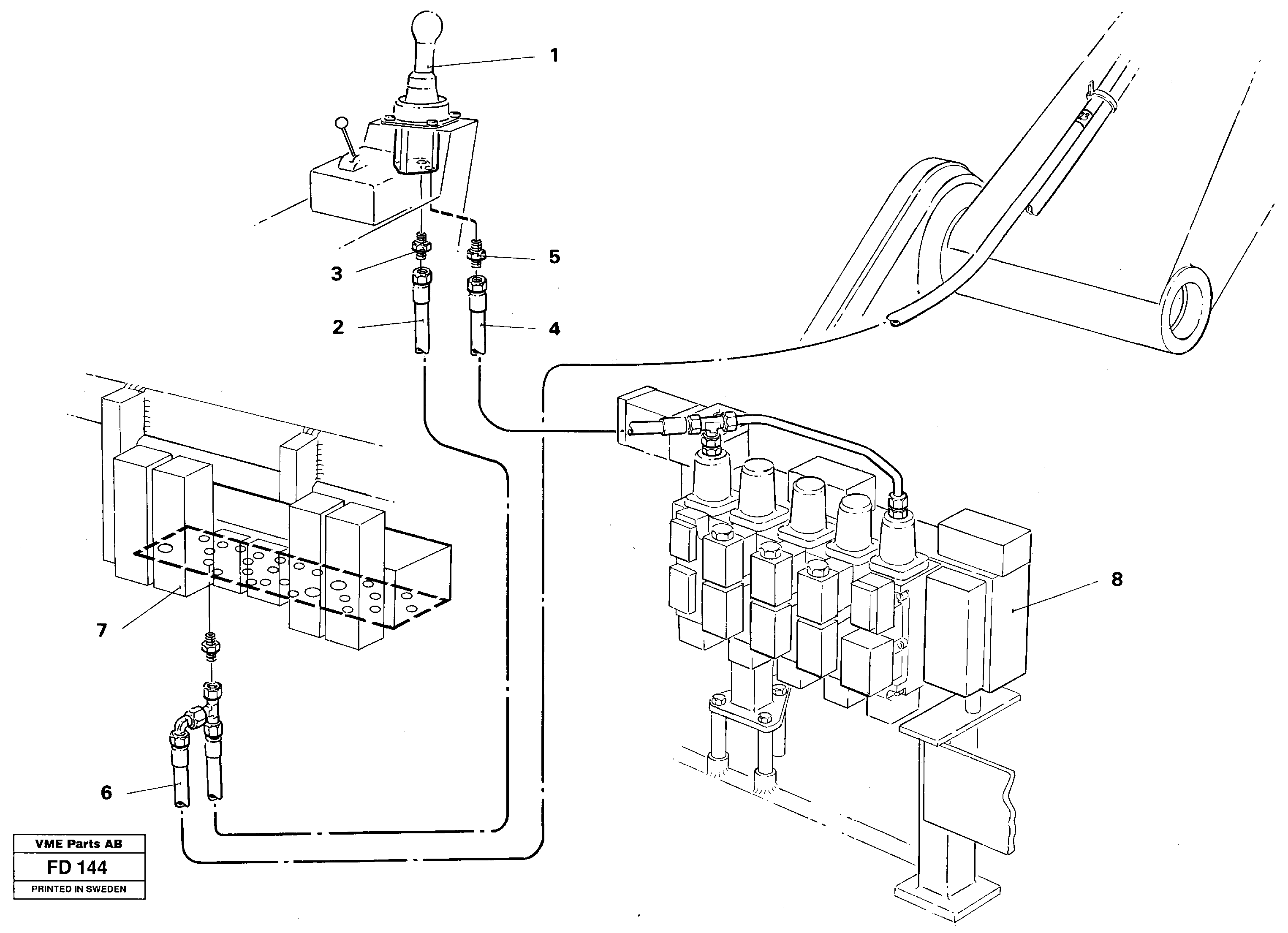 Схема запчастей Volvo EW150 - 31109 Servo hydraulics, boom EW150 ?KERMAN ?KERMAN EW150 SER NO - 318