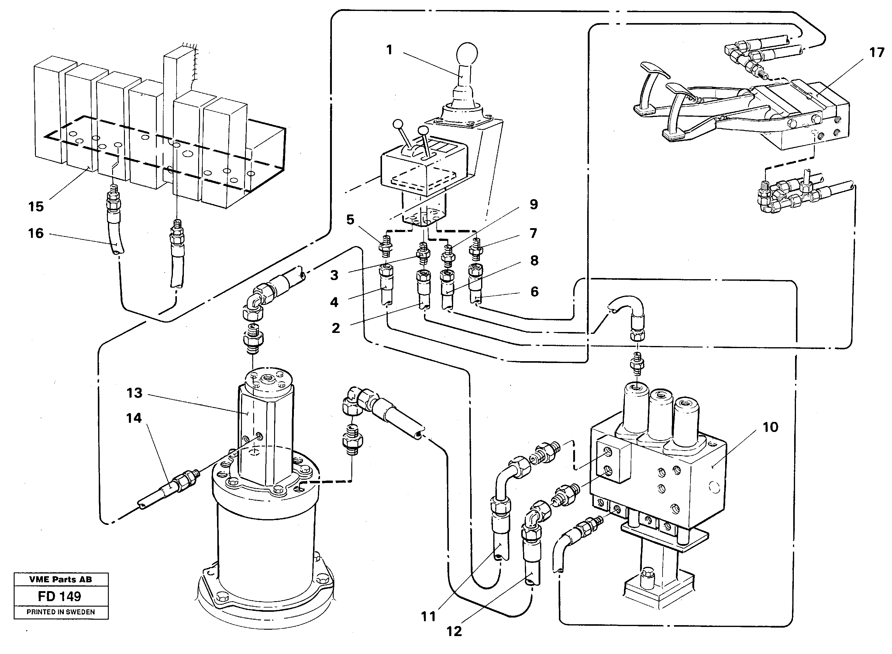 Схема запчастей Volvo EW150 - 35080 Servo hydr,support/ parking brake EW150 ?KERMAN ?KERMAN EW150 SER NO - 318