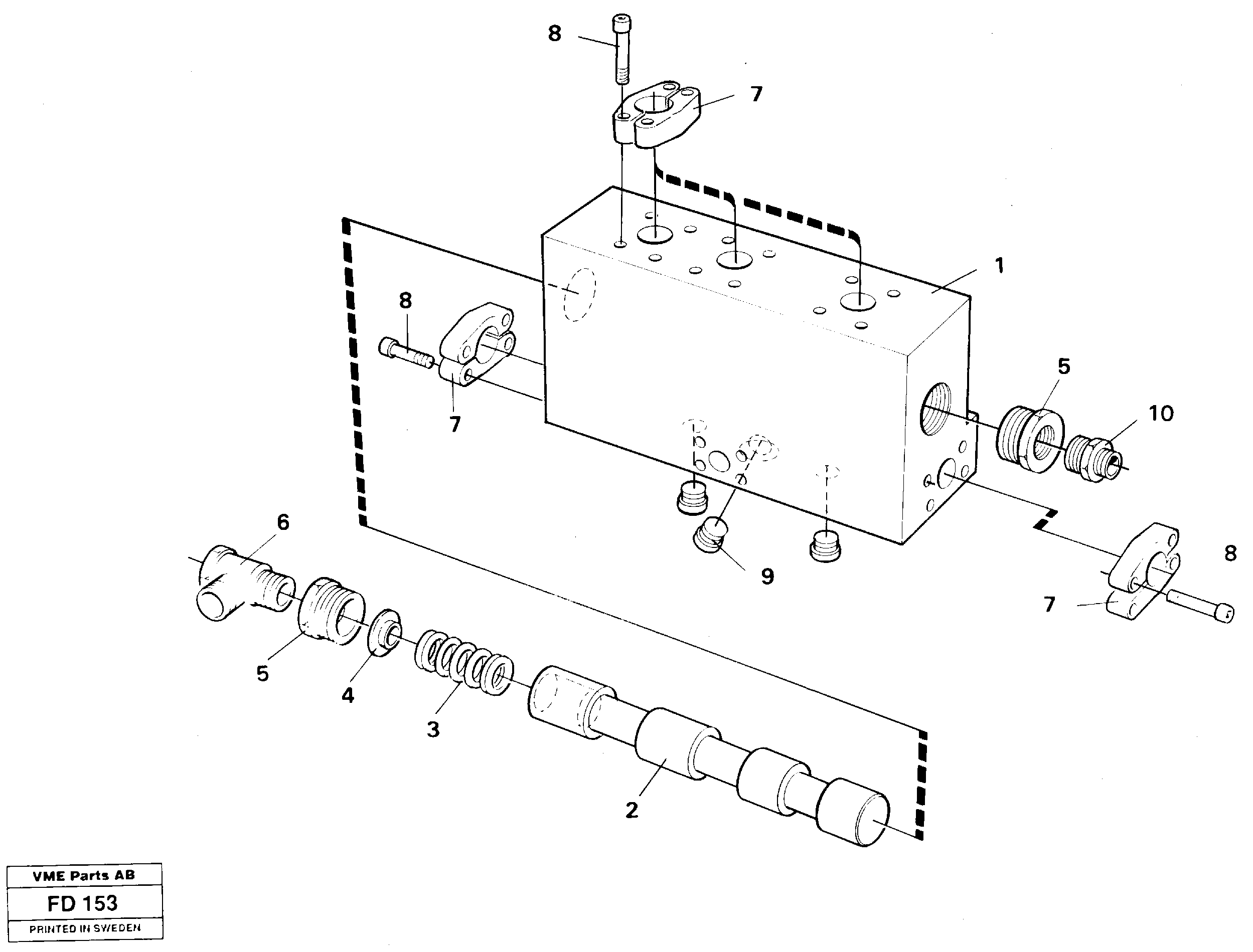 Схема запчастей Volvo EW150 - 29877 Operating valve, grab bucket EW150 ?KERMAN ?KERMAN EW150 SER NO - 318