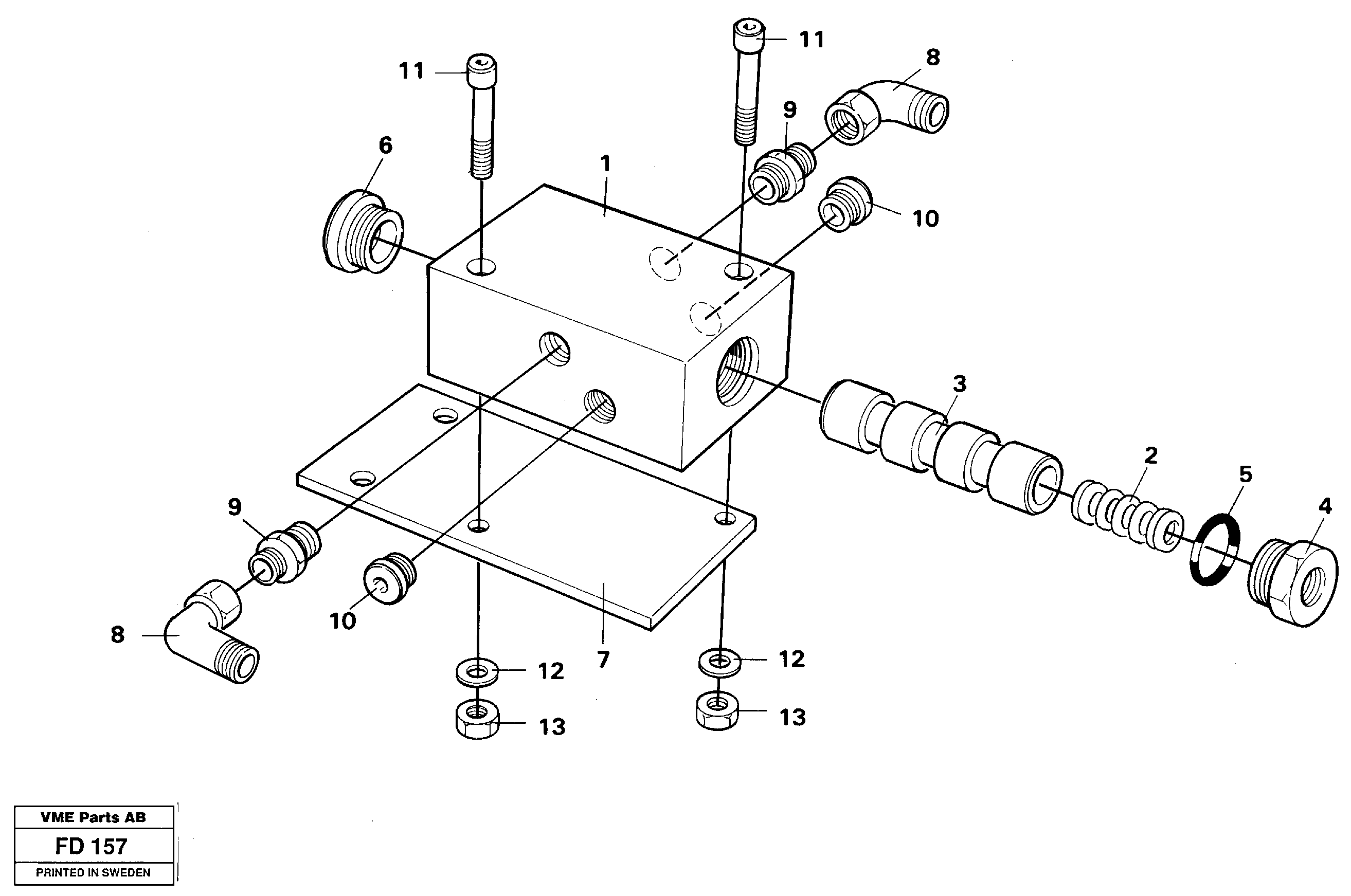 Схема запчастей Volvo EW150 - 29879 Relay valve,hammer EW150 ?KERMAN ?KERMAN EW150 SER NO - 318