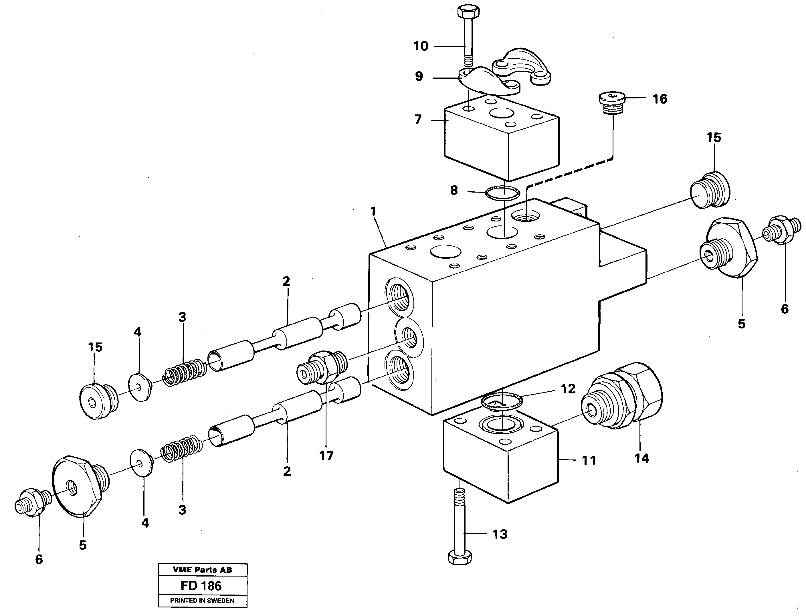 Схема запчастей Volvo EW150 - 30151 Operating valve, hammer/shears EW150 ?KERMAN ?KERMAN EW150 SER NO - 318