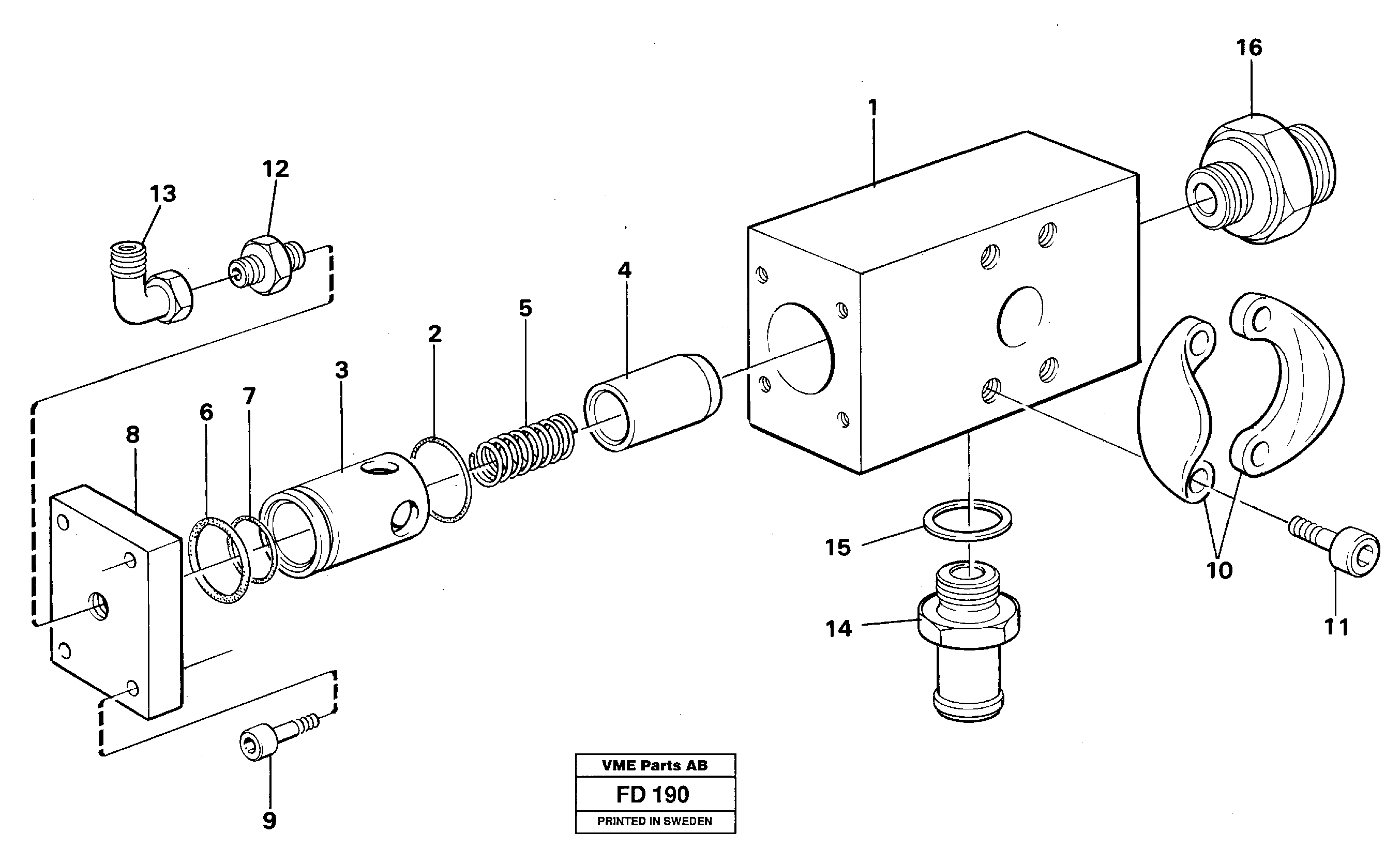 Схема запчастей Volvo EW150 - 30153 Valve,hammer EW150 ?KERMAN ?KERMAN EW150 SER NO - 318
