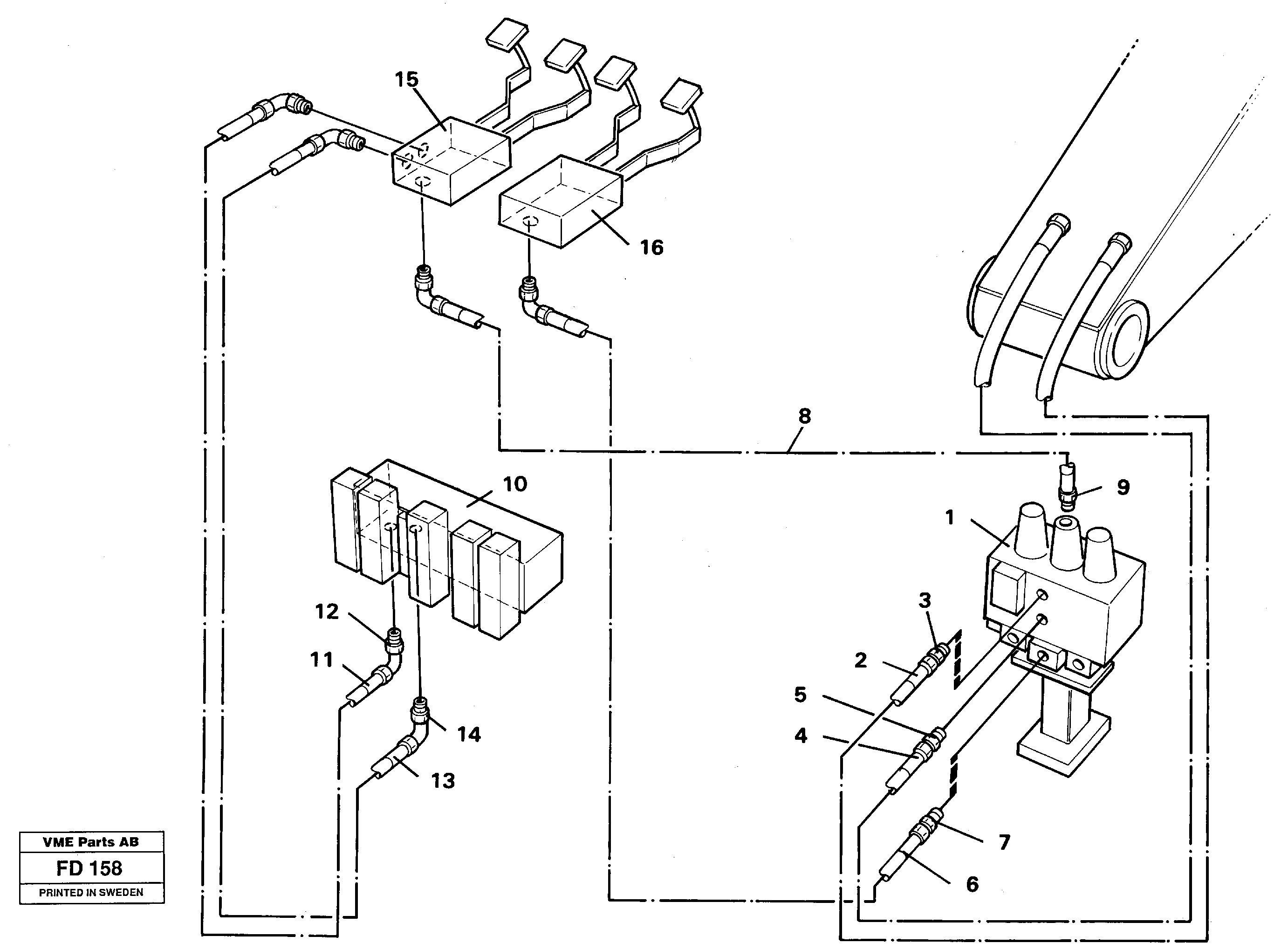 Схема запчастей Volvo EW150 - 35082 Slope/grab equipment, base machine EW150 ?KERMAN ?KERMAN EW150 SER NO - 318