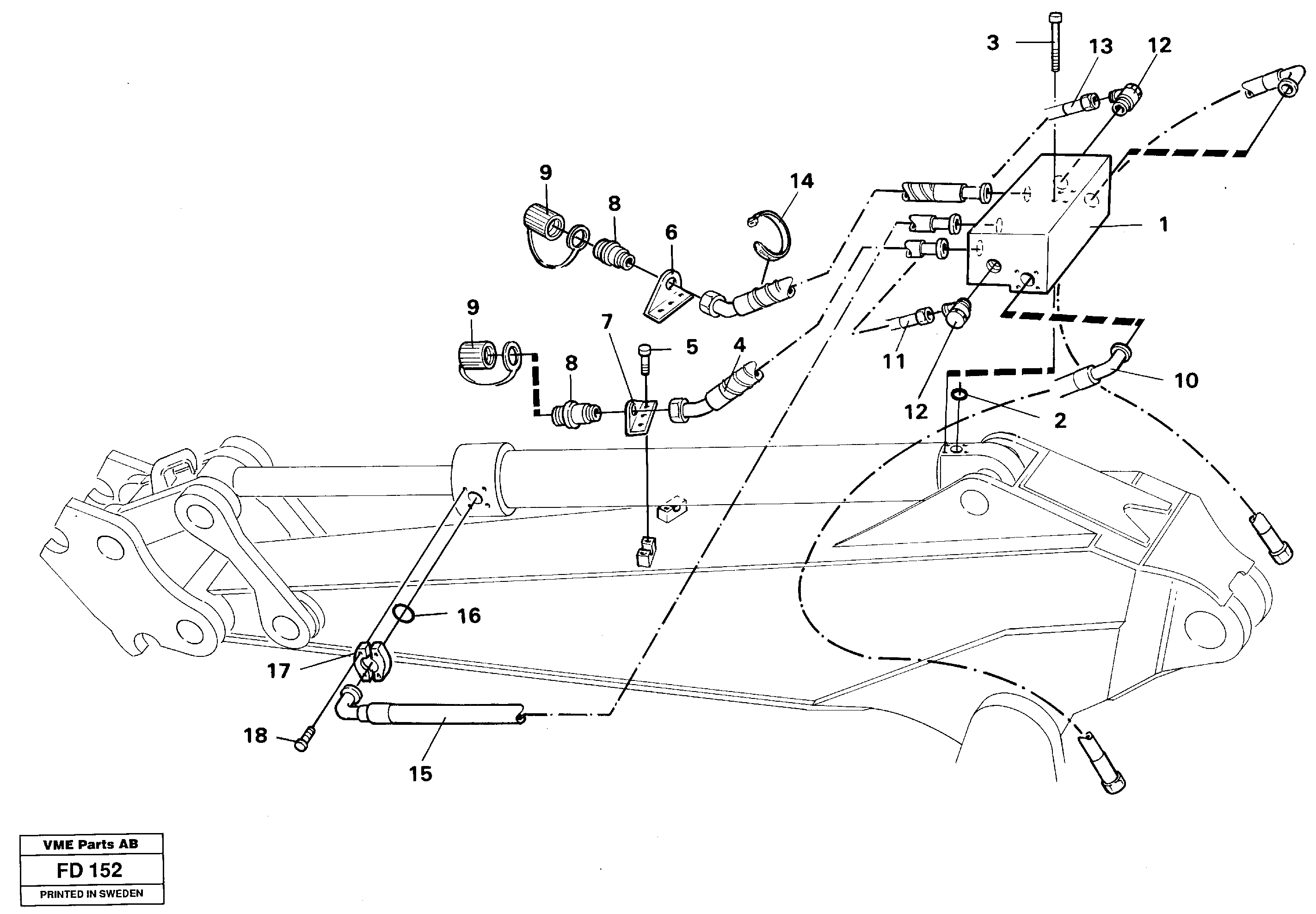 Схема запчастей Volvo EW150 - 90800 Grab bucket,equipment, dipper arm EW150 ?KERMAN ?KERMAN EW150 SER NO - 318