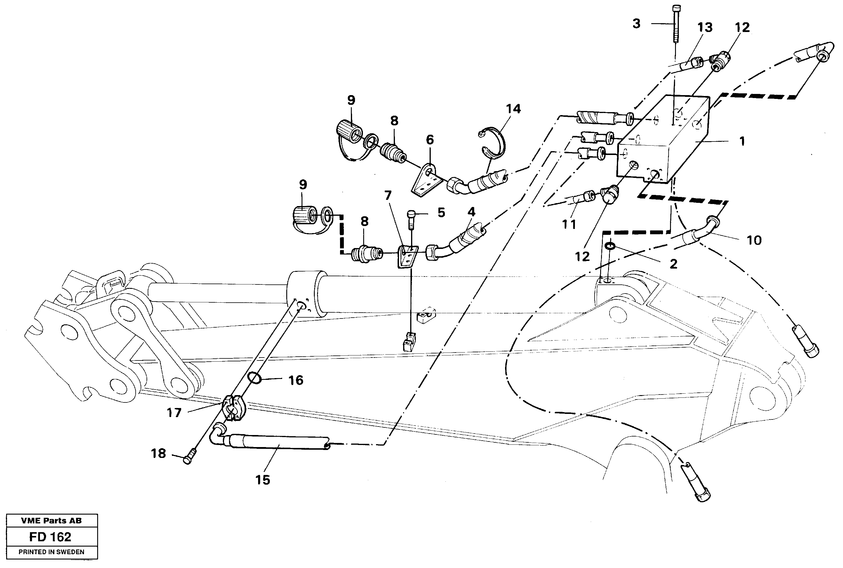 Схема запчастей Volvo EW150 - 91116 Grab bucket,equipment, dipper arm EW150 ?KERMAN ?KERMAN EW150 SER NO - 318