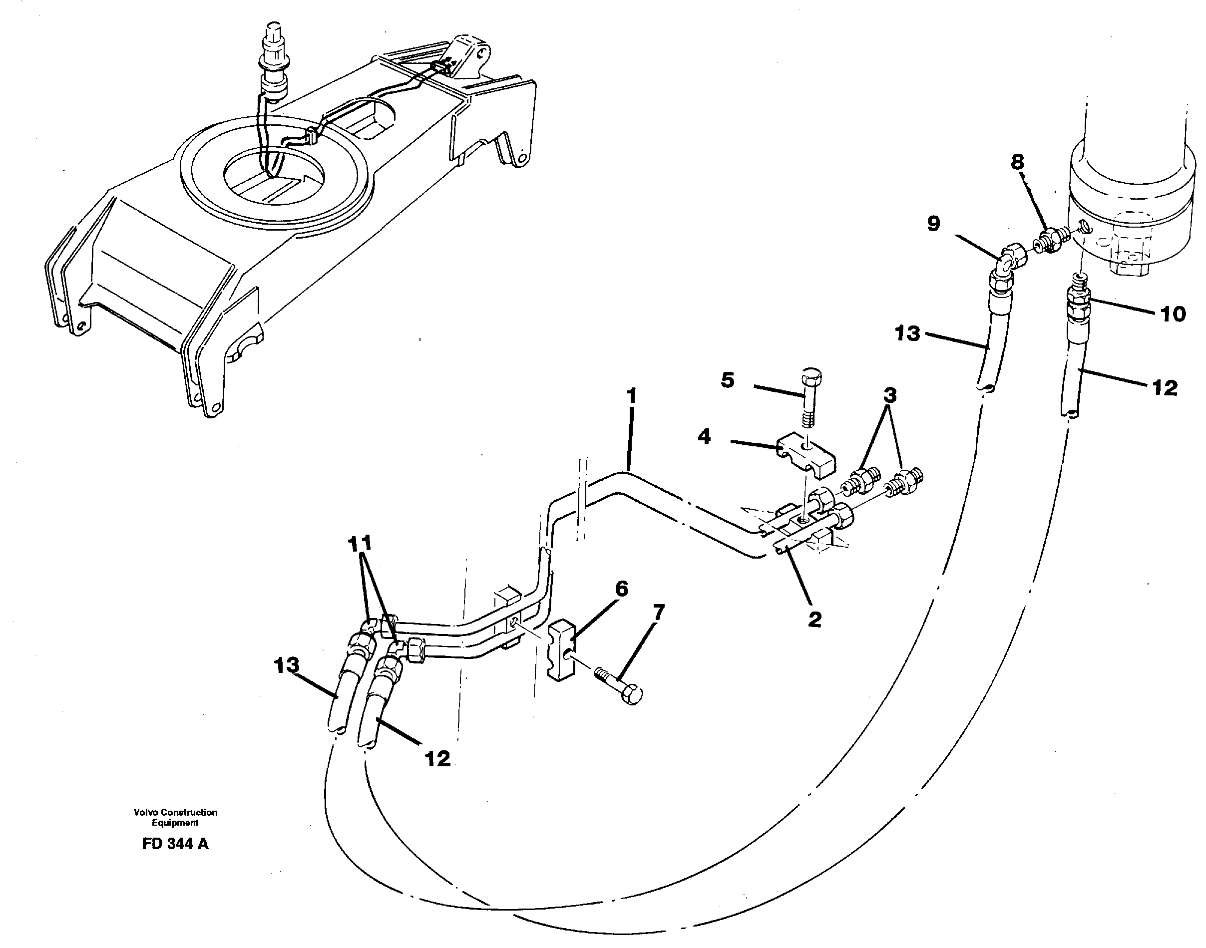 Схема запчастей Volvo EW150 - 27109 Hydraulicsystem, dozerblad,front EW150 ?KERMAN ?KERMAN EW150 SER NO - 318