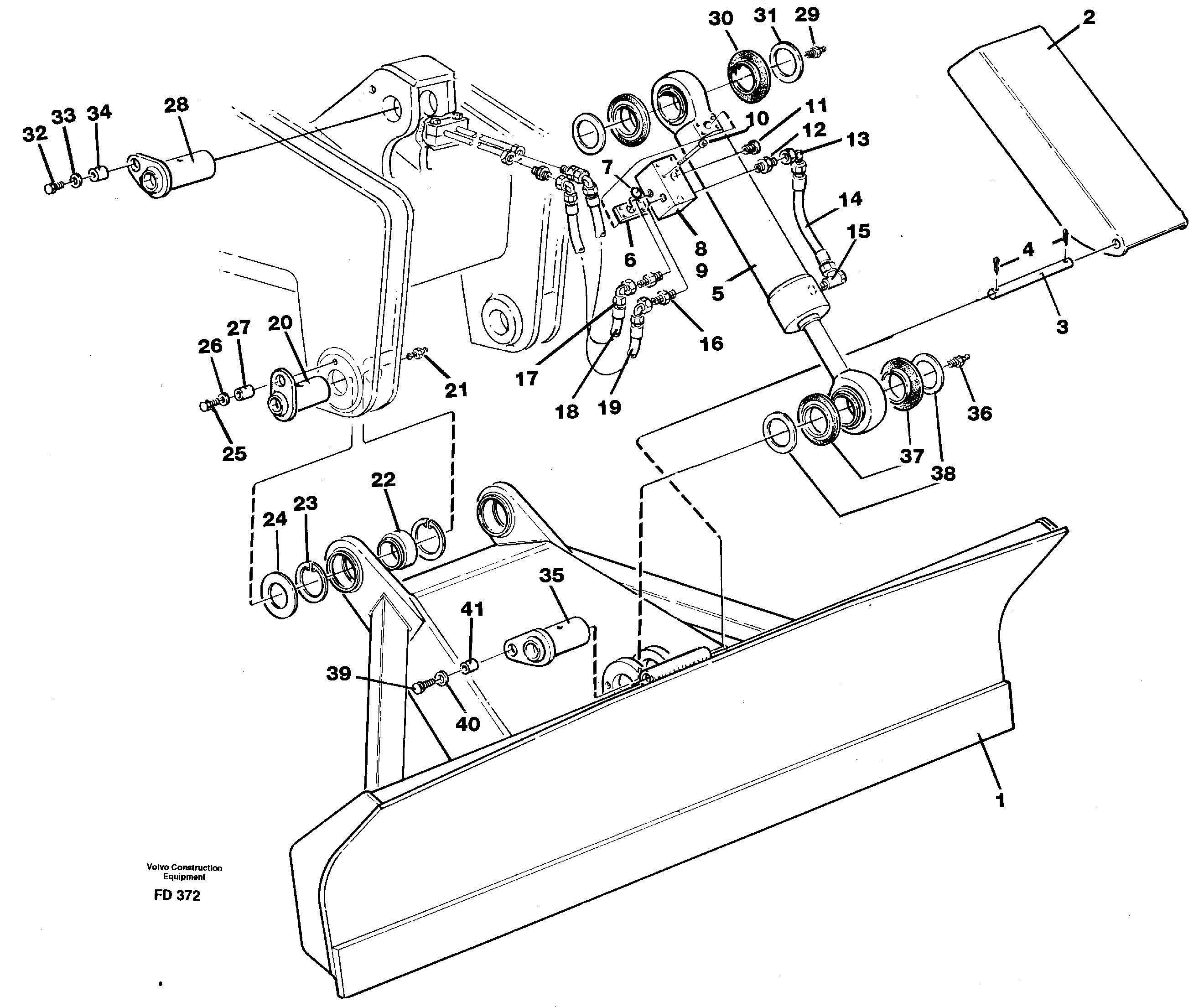 Схема запчастей Volvo EW150 - 27122 Dozer blade,front 2,5 and 2,6 m EW150 ?KERMAN ?KERMAN EW150 SER NO - 318