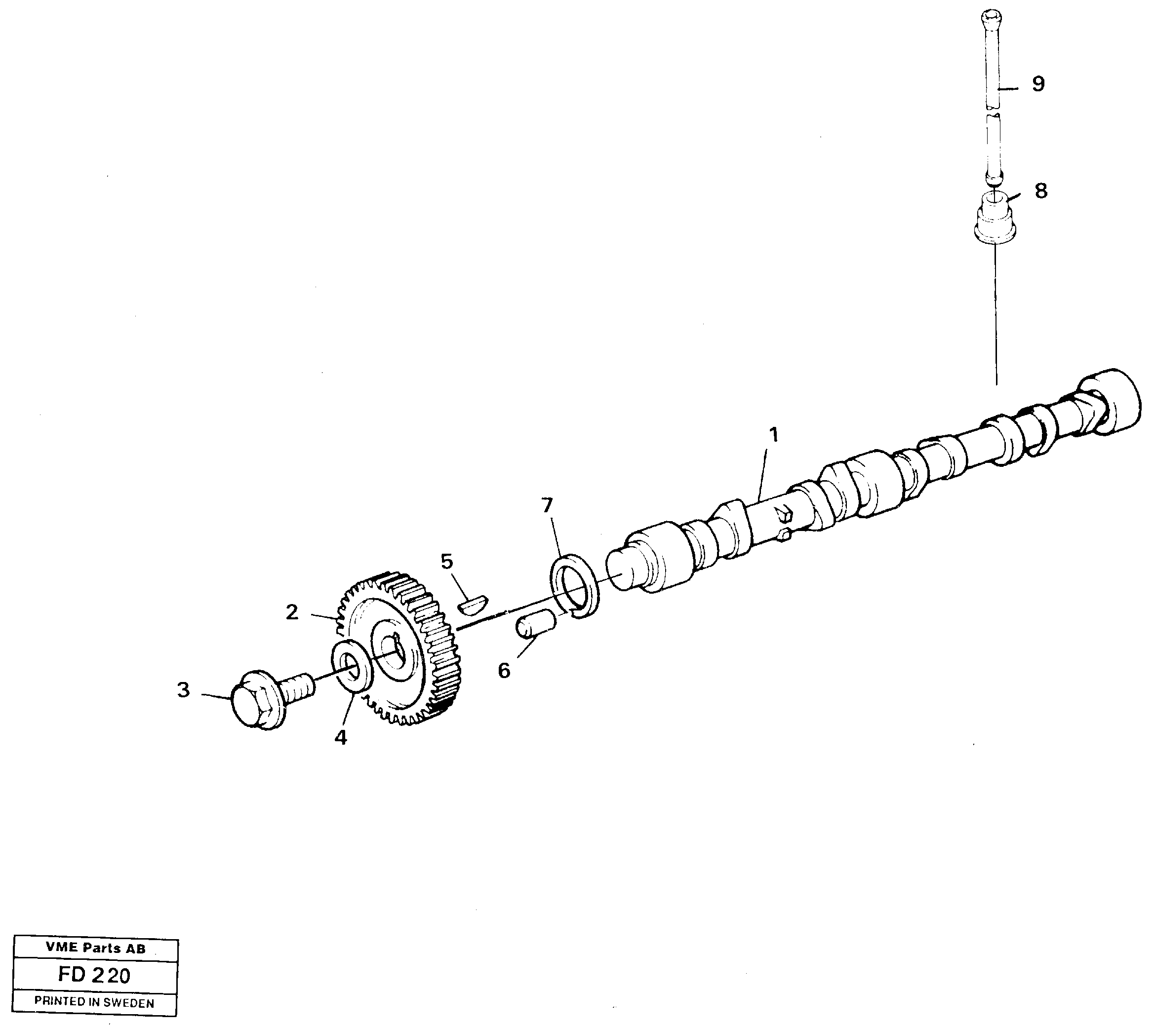 Схема запчастей Volvo EW150 - 27524 Распредвал EW150 ?KERMAN ?KERMAN EW150 SER NO - 318
