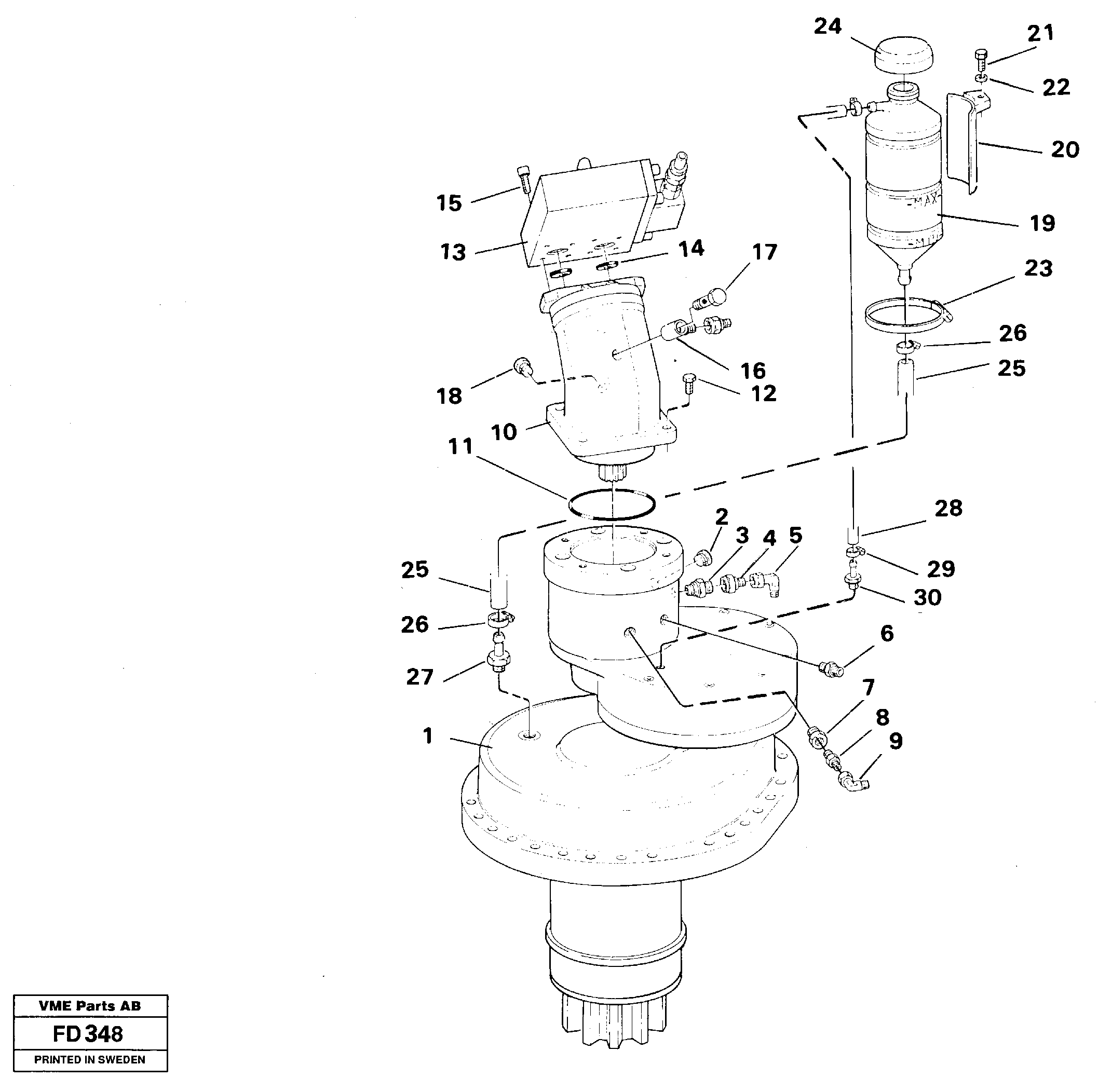 Схема запчастей Volvo EW150 - 67903 Slewing gear box, compl EW150 ?KERMAN ?KERMAN EW150 SER NO - 318