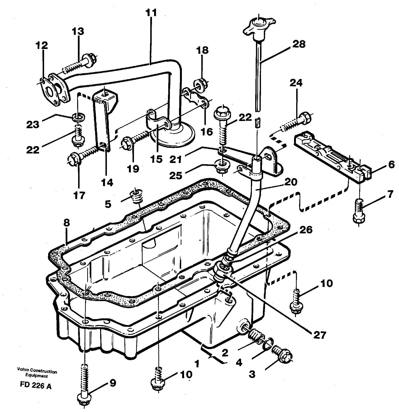 Схема запчастей Volvo EW150 - 27529 Oil sump EW150 ?KERMAN ?KERMAN EW150 SER NO - 318