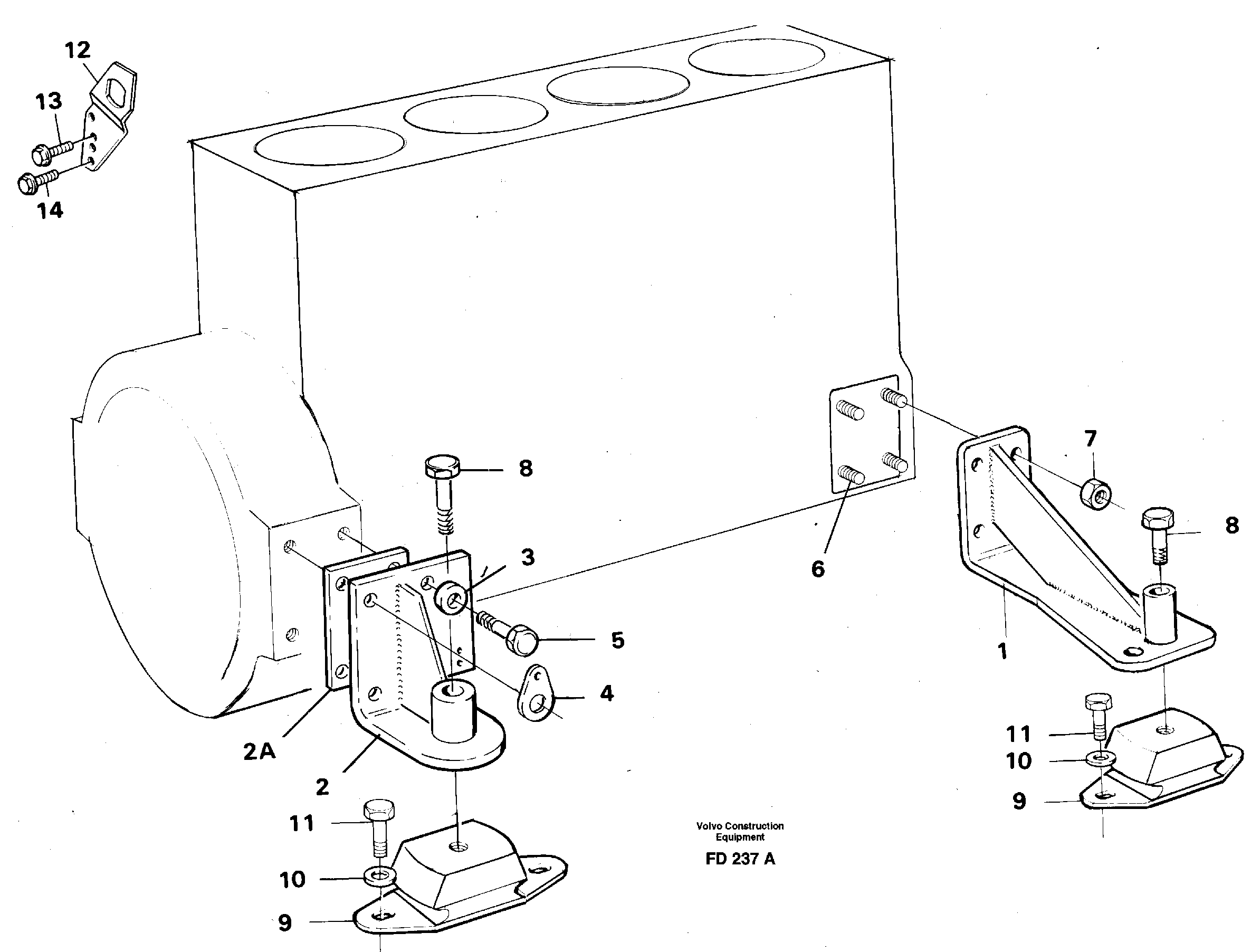 Схема запчастей Volvo EW150 - 33046 Установка двигателя EW150 ?KERMAN ?KERMAN EW150 SER NO - 318